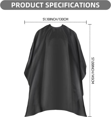 Professional Hair Cutting Cape with Adjustable Snap Closure, Salon Barber Cape,W