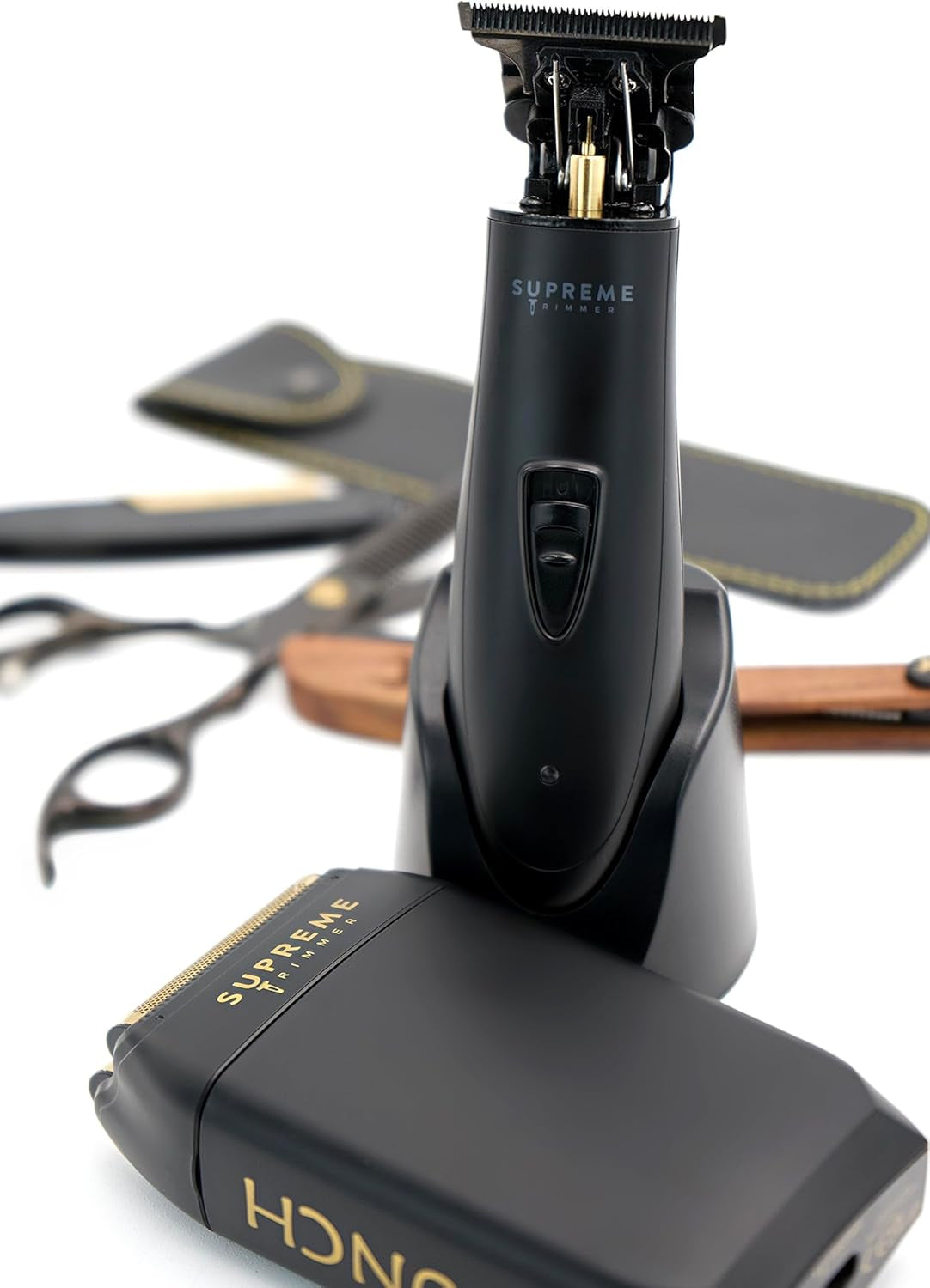2-In-1 T-Shaper Trimmer & Crunch Foil Shaver | STF602 Electric Razor & ST5206 DLC Beard Trimmer Barber Haircut Kit | Black