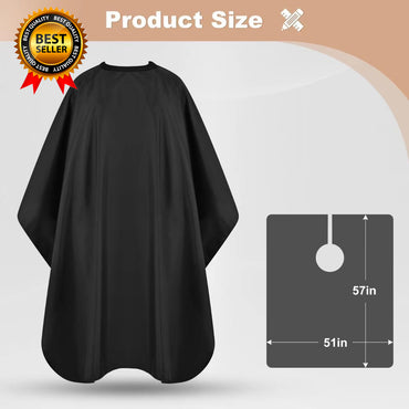 Hair Cutting Cape with Adjustable Snap Closure Professional Barber Cape