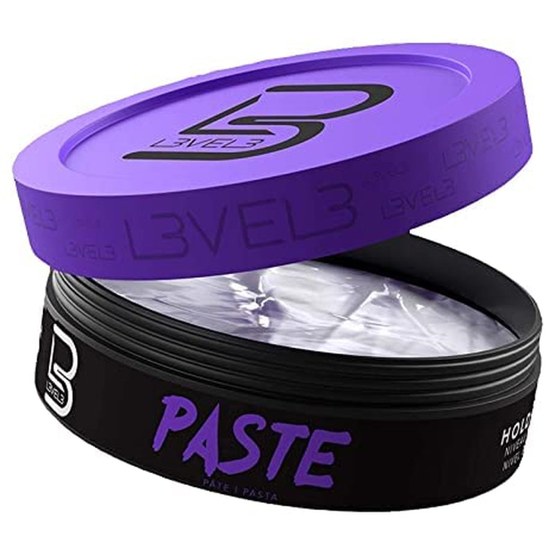 - Level 3 Paste - Long-Lasting Hold - Improves Strength and Volume of Hair - Protects against Hair Damage - Level Three Men Styling Product (Sample Powder Included, Paste)