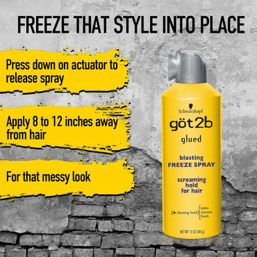 Glued Blasting Freeze Hairspray, 12 Oz, Pack of 2