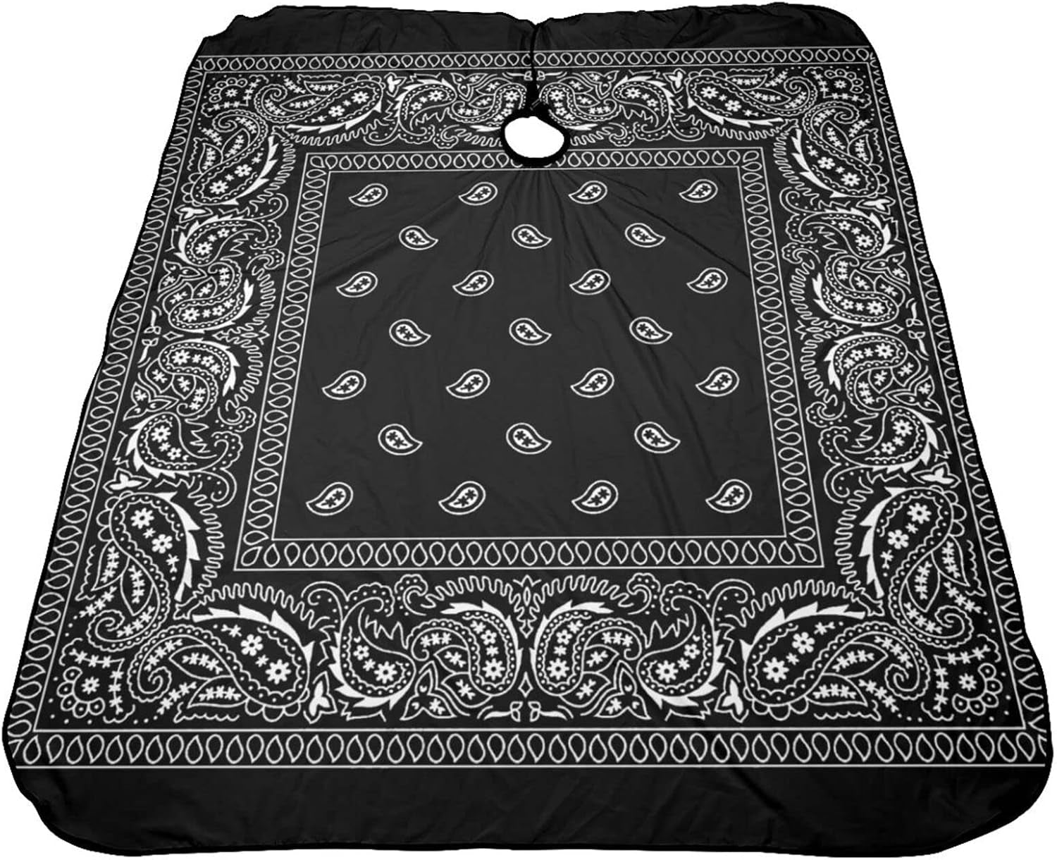 Barber Cape for Men Hair Cutting,Black Paisley Cool Cape Designer,Professional Barber Supply Capes