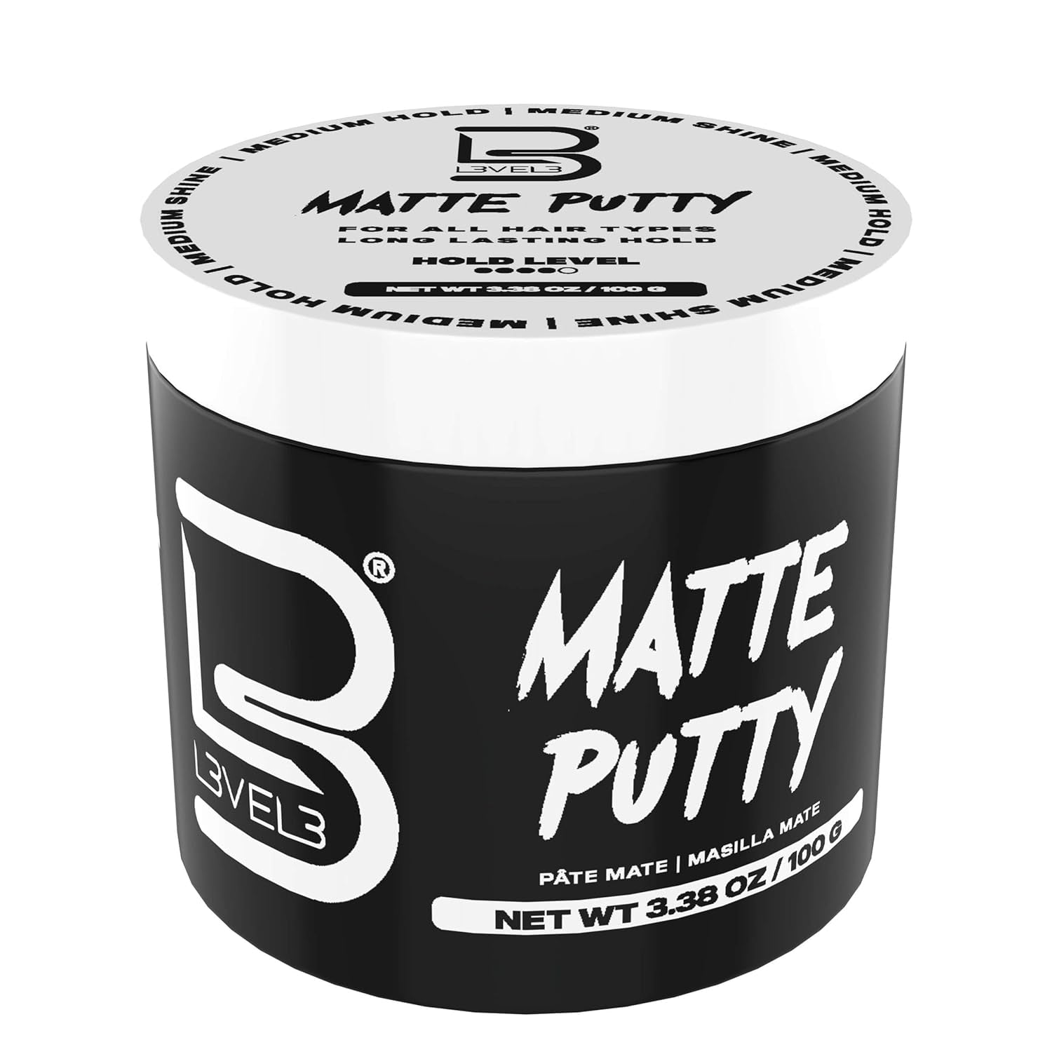 Level 3 Matte Putty - Grooming Hair Product for Women and Men - Hair Texturizing Putty with Matte Finish (3.5 Ounce (Pack of 1))
