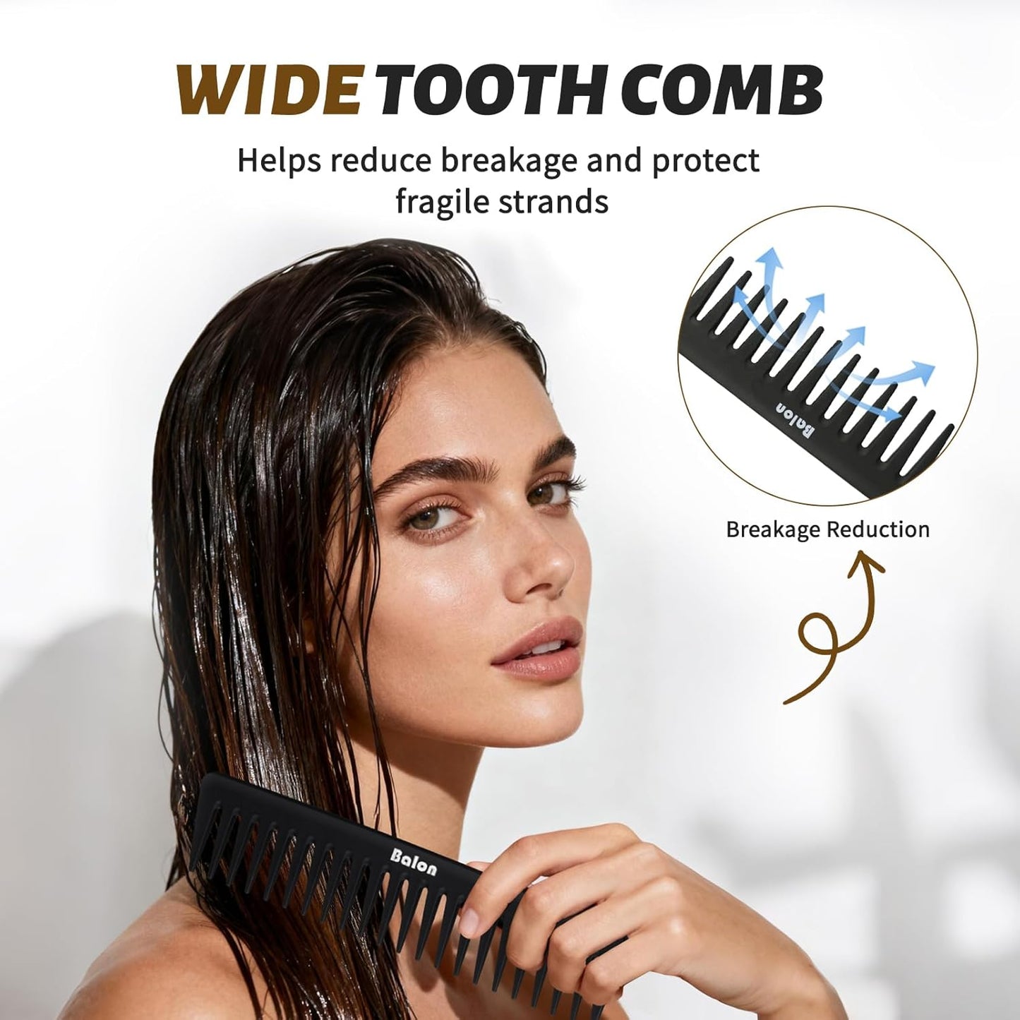 Hair Brush for Women and Men, 4Pcs Paddle Brush Detangling Brush Hair Comb Set for Long Thick Thin Curly Hair, Hairbrush Great on Wet or Dry, No More Tangle