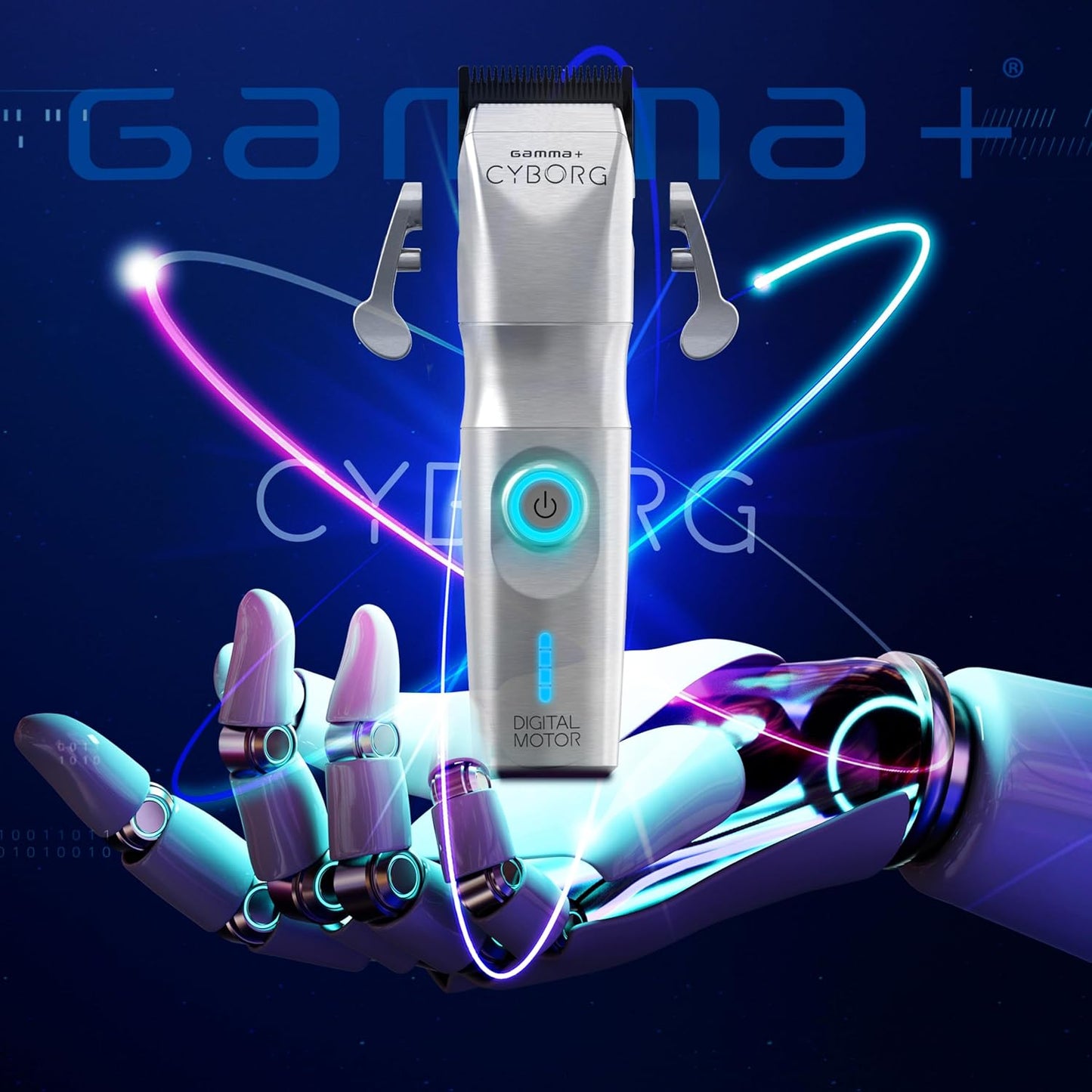 Cyborg Professional Metal Cordless Ergonomic Hair Clipper Trimmer with Digital Brushless Motor