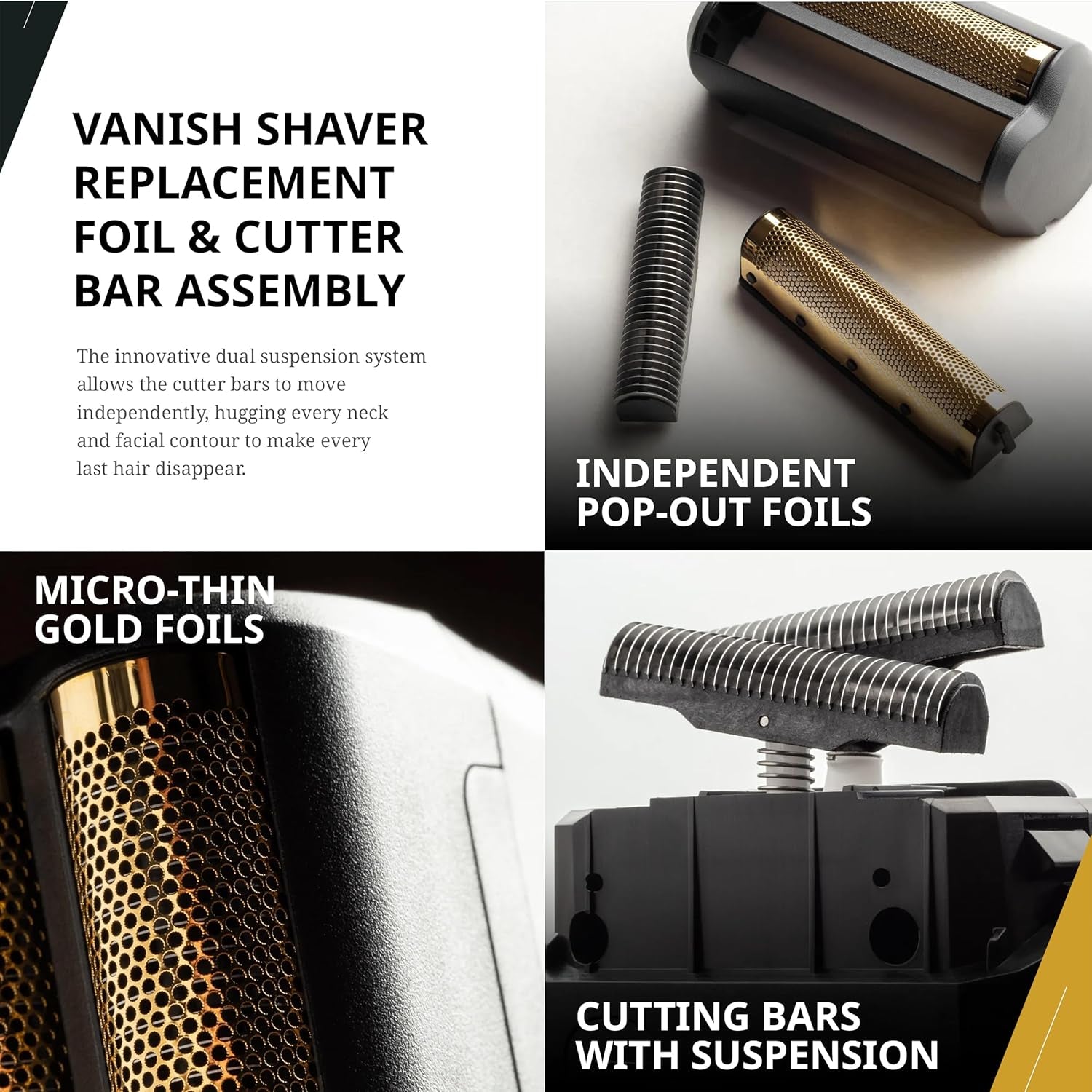 5 Star Vanish Shaver, Cordless, Lithium-Ion Battery, Pop-Out Foil Bars, Ergonomic Design, 100+ Minute Runtime
