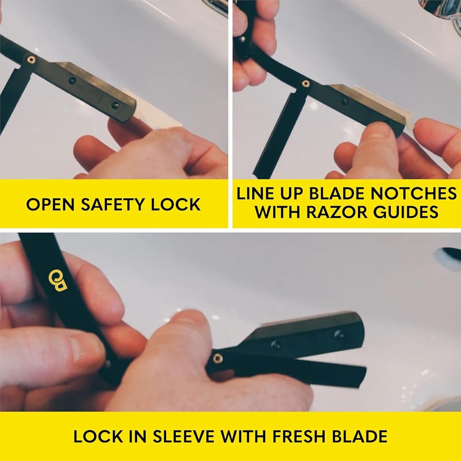 Straight Razor for Men - Navajas Para Barbero - Barber Straight Edge Razor Kit - Premium Single Derby Blade Cutthroat with 10 Replaceable Stainless Steel Blades & Leather Case