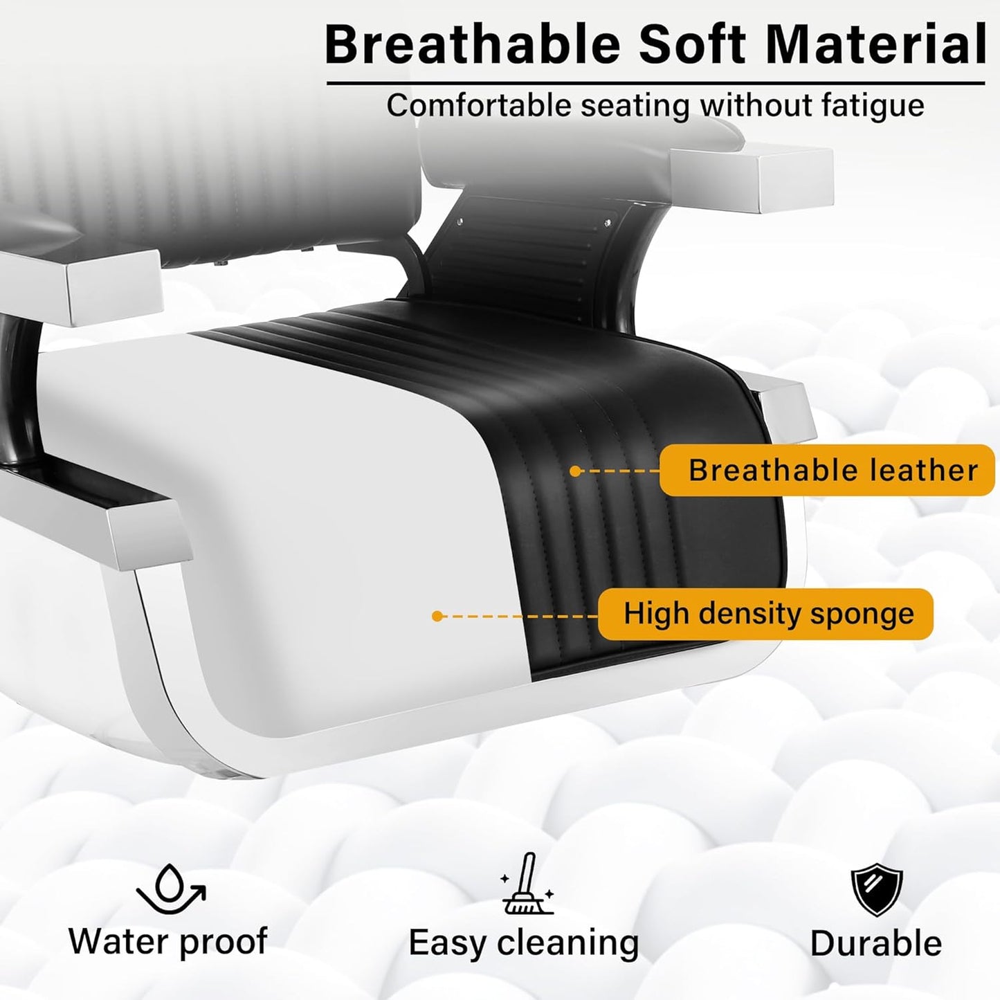 Barber Chairs for Barbershop Heavy Duty, Black Hydraulic Reclining Salon Chair for Hair Stylist with Footrest and Headrest, 360° Swivel All Purpose Shampoo Spa Beauty Tattoo Equipment