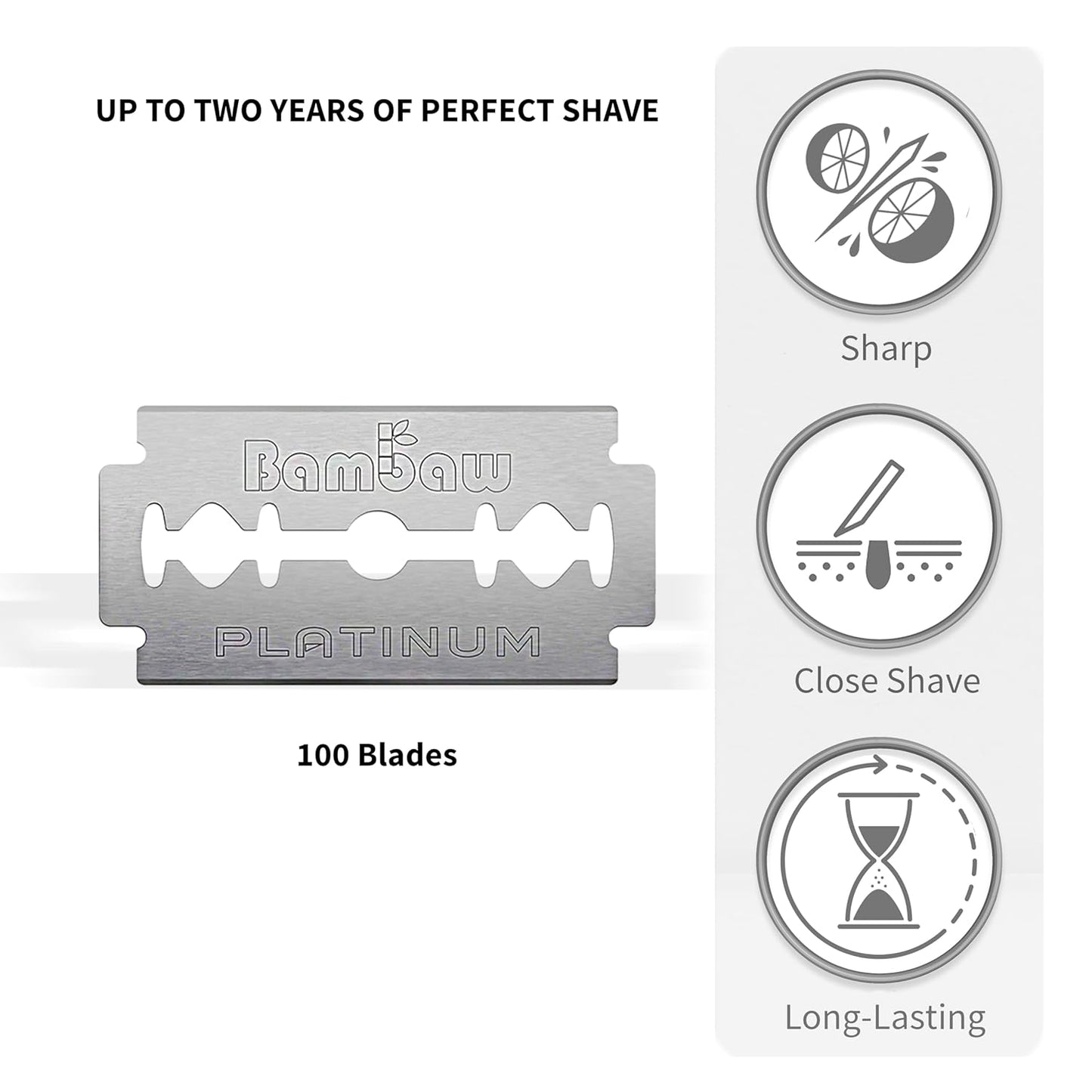 Safety Razor Blades | Swedish Steel Replacement Razor Blades | 100 Pack - 18 to 24 Months Supply |