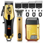 Professional USB-C Barber Clipper Set Master/Slave Dual Motor Digital Display Oil Head & Customizable Fade Haircut Tool