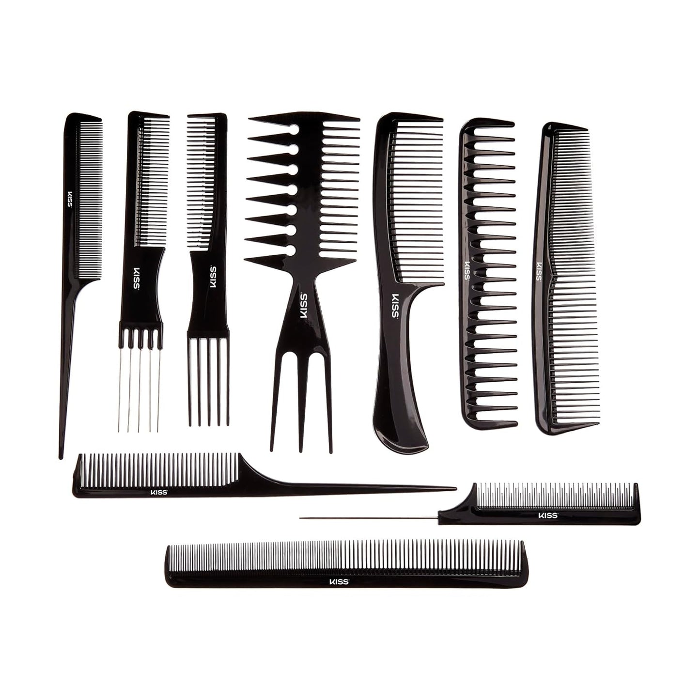 KISS Professional 10-Pc Comb Set-Detangle & Style Assortment