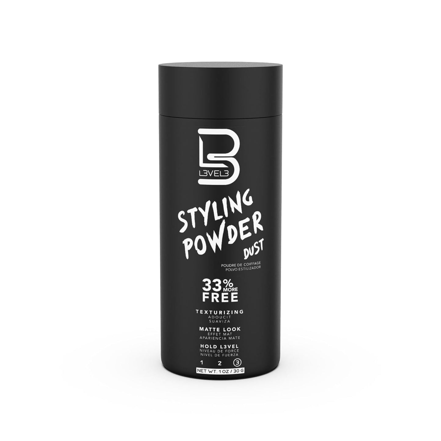 Level 3 Styling Powder - Natural Look Mens Powder - Easy to Apply with No Oil or Greasy Residue (Small - 30 Grams)