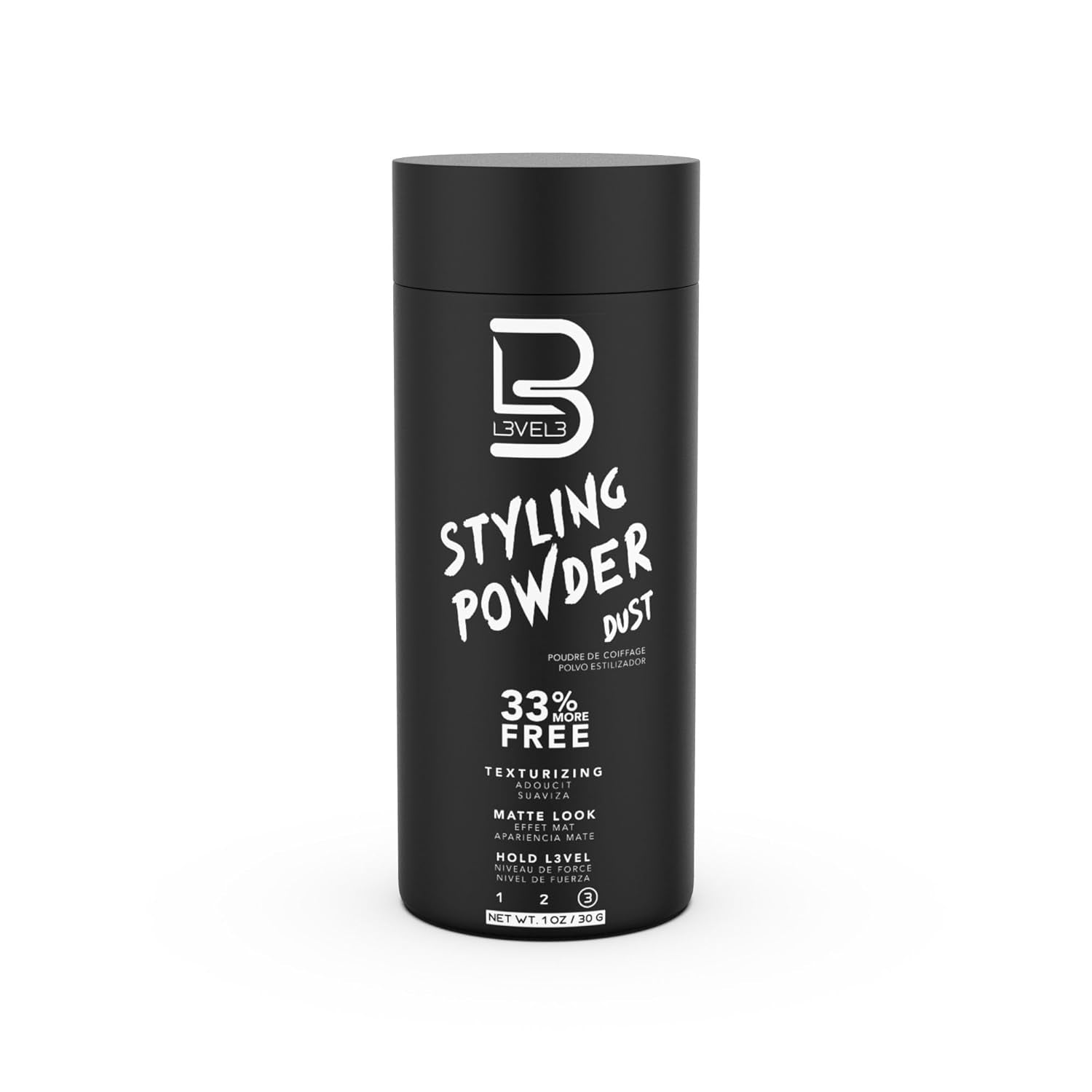 Level 3 Styling Powder - Natural Look Mens Powder - Easy to Apply with No Oil or Greasy Residue (Small - 30 Grams)