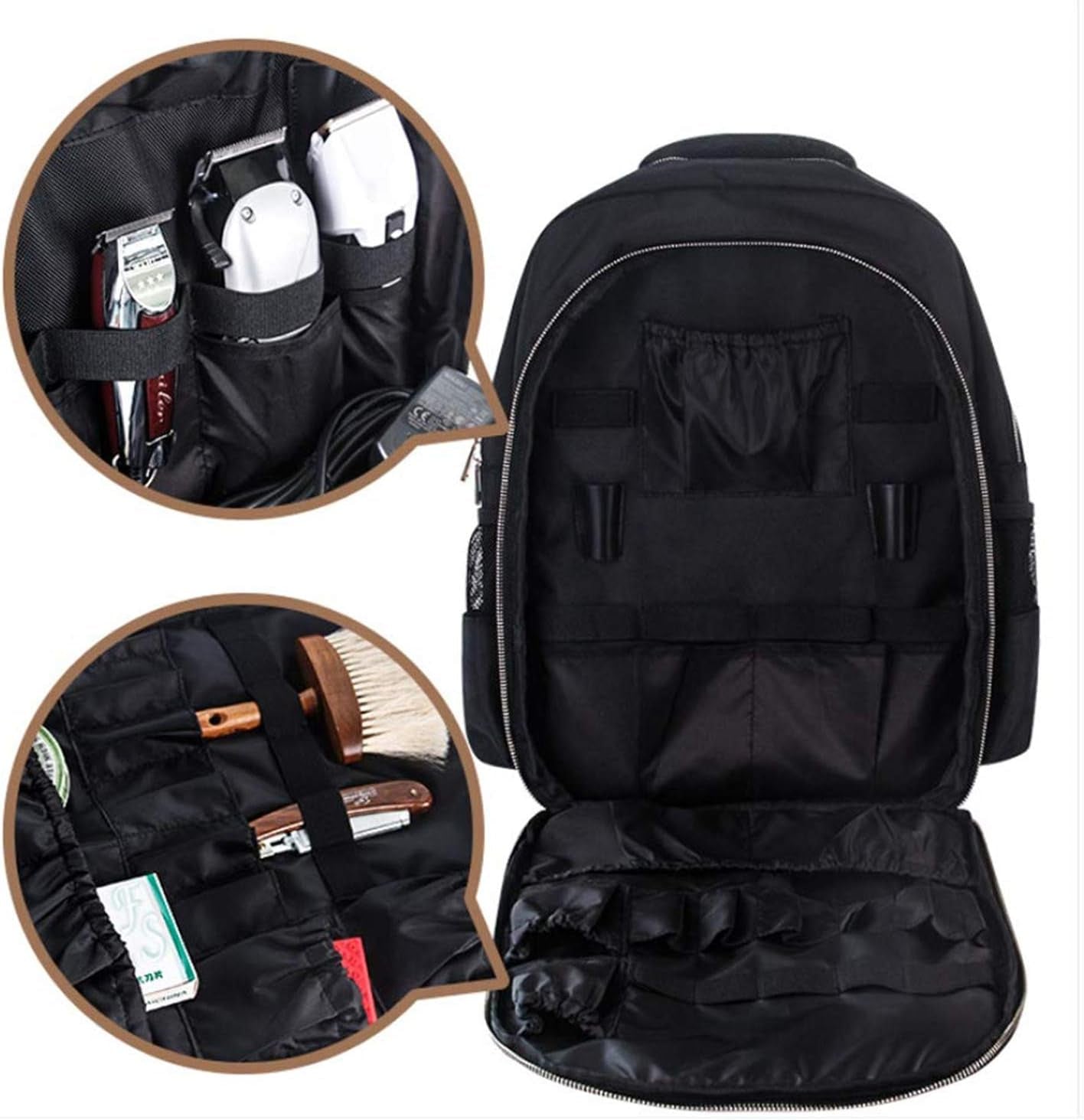 Barber Supplies Bag Organizer for Clippers and Supplies, Portable Clipper Bags and Cases for Men, Cosmetology Bag Hairstylist Clipper Backpack for Barber Accessories Essentials Stuff