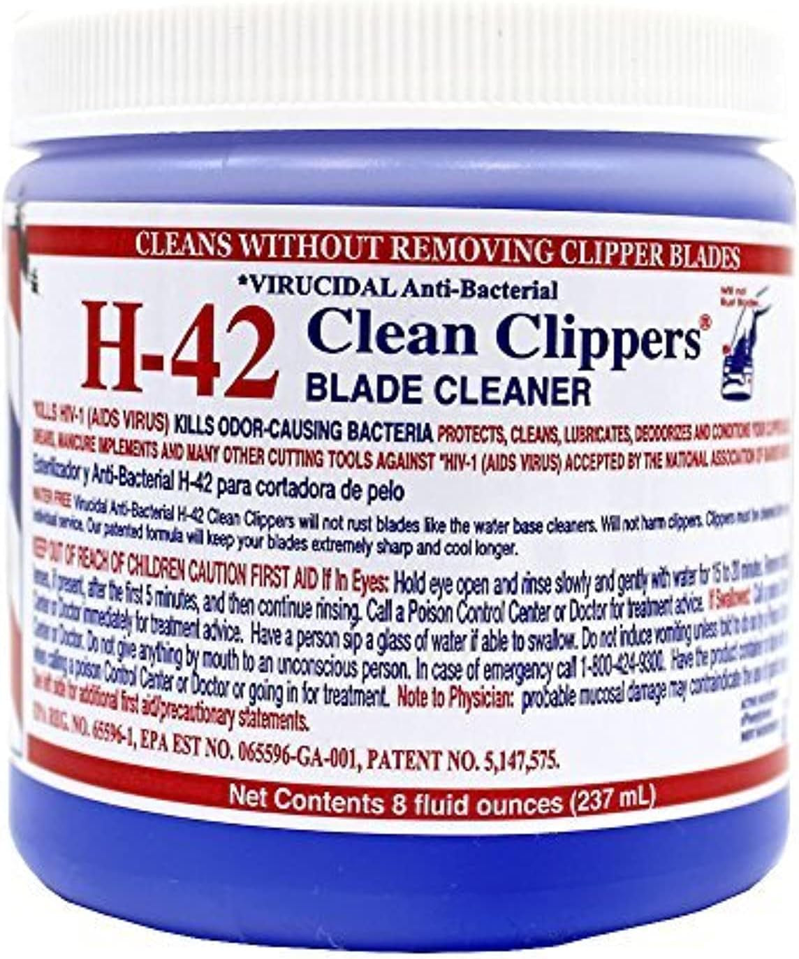 Clean Clippers Blade Cleaner Virucidal Anti-Bacterial 8Oz by