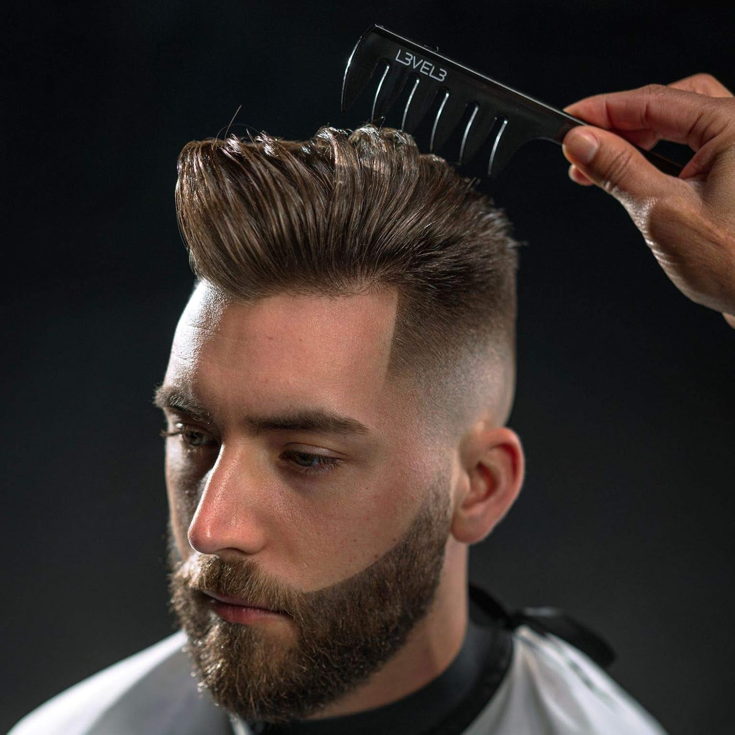 Styling Comb Set - Professional Salon Look - Lightweight and Ergonomic - Comfortable and Glides Easily - Level Three - 2Pc