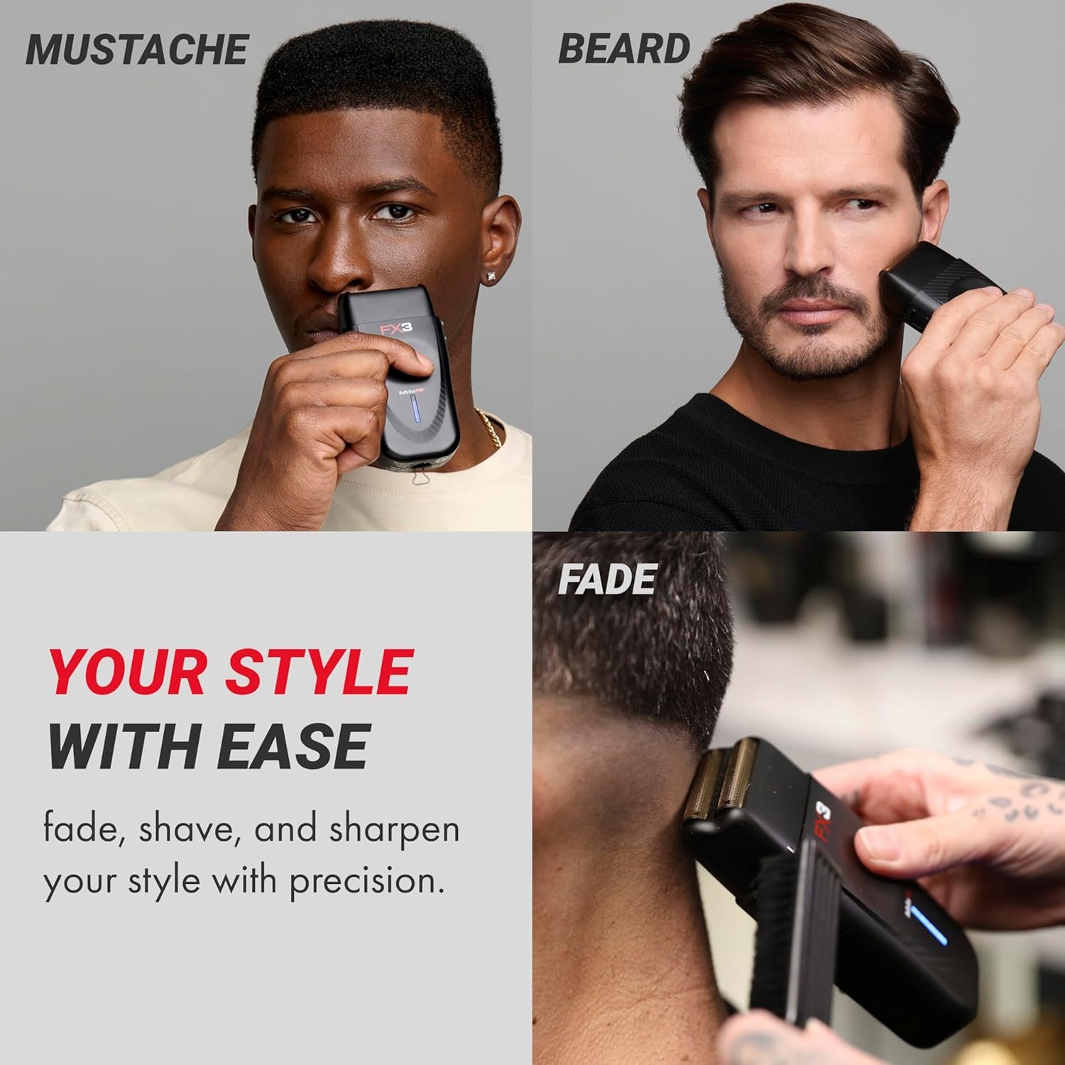 Barberology Double Foil Shaver FXX3SB FX3 Professional High-Speed Electric Shaver