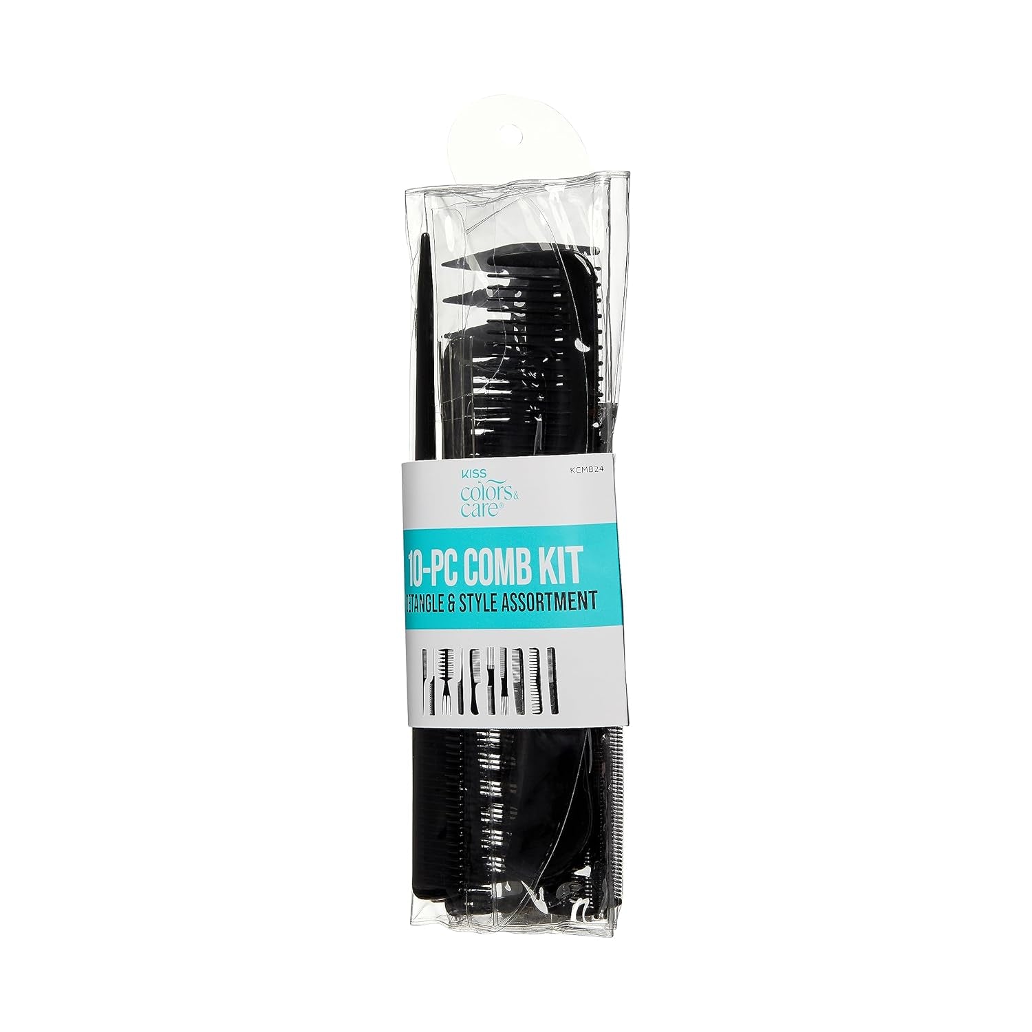 KISS Professional 10-Pc Comb Set-Detangle & Style Assortment