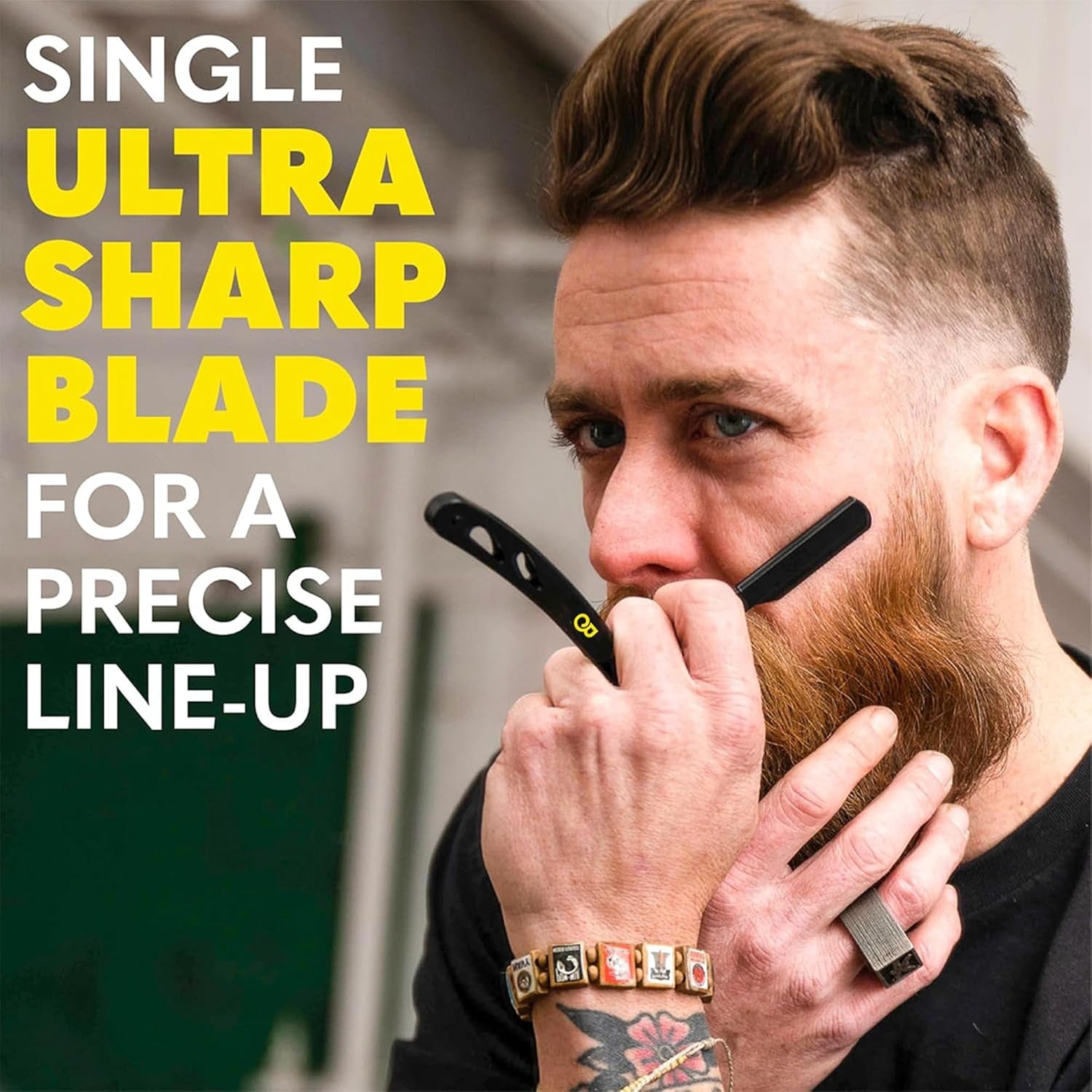 Straight Razor for Men - Navajas Para Barbero - Barber Straight Edge Razor Kit - Premium Single Derby Blade Cutthroat with 10 Replaceable Stainless Steel Blades & Leather Case