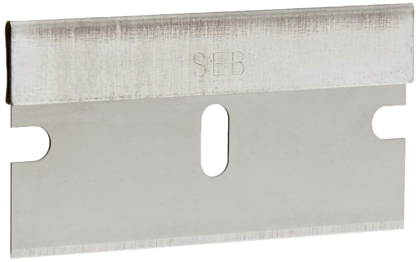 Single Edge Razor Blades, High Carbon Steel, Clam Shell, 100-Pack