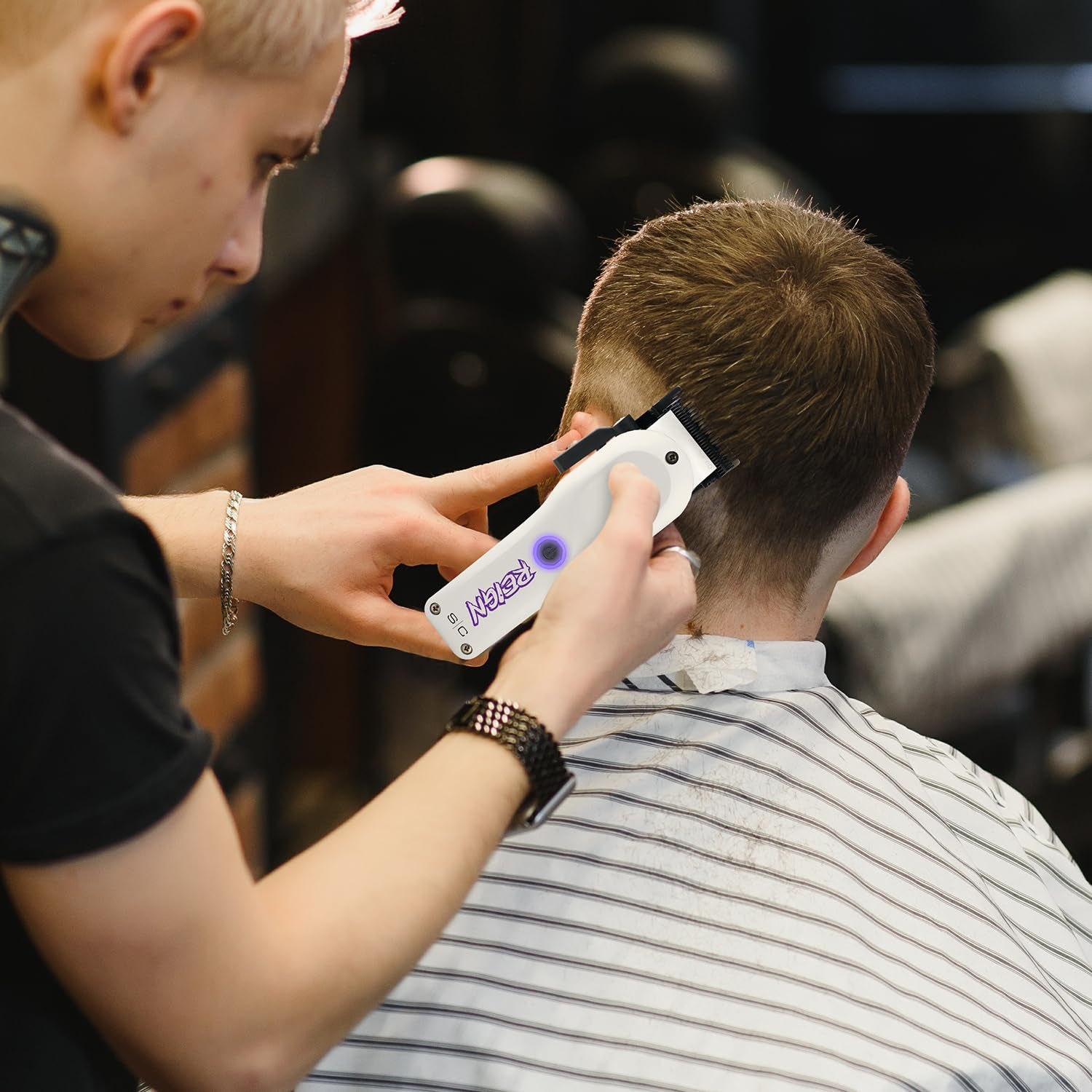 Reign Professional Hair Clipper, Hair Trimmer with Brushless Motor, USB-C Rechargeable, Designed by Barbers for Precision Beard and Hair Grooming