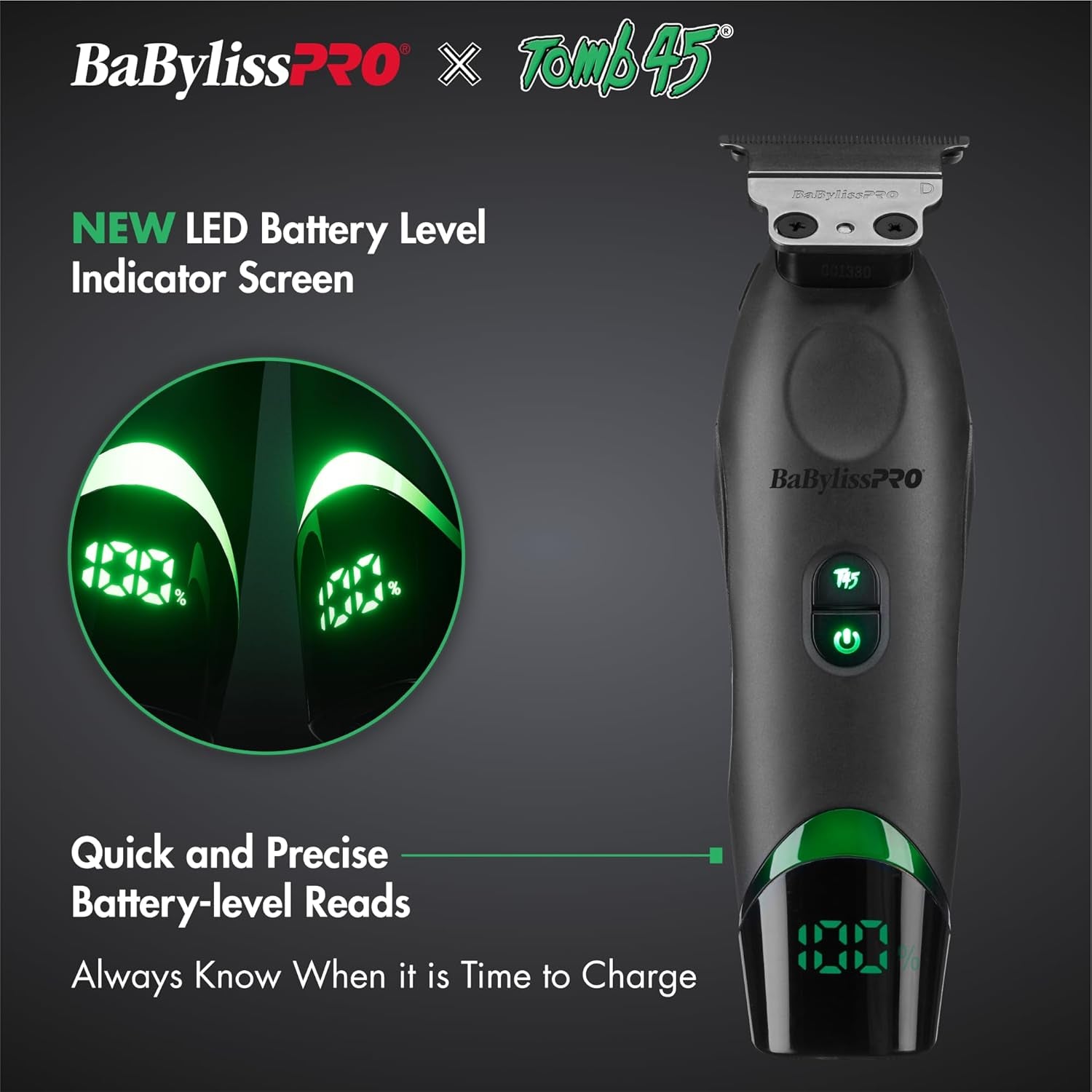 X Tomb45 Wireless-Charging Hair Trimmer for Men