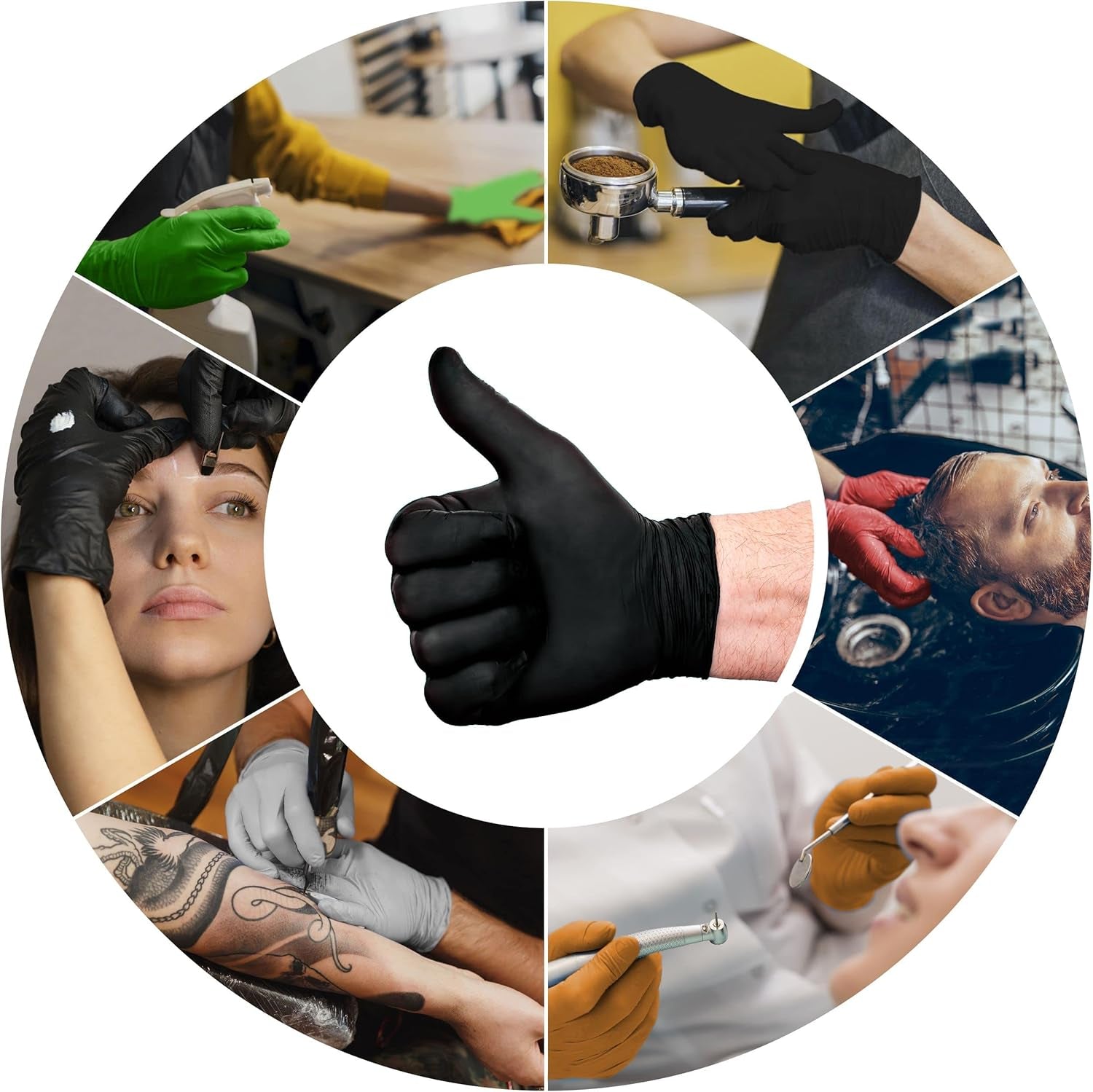 Level 3 Nitrile Gloves - Professional Heavy Duty Disposable Gloves - Latex Free - Fits Snug - Box of 100