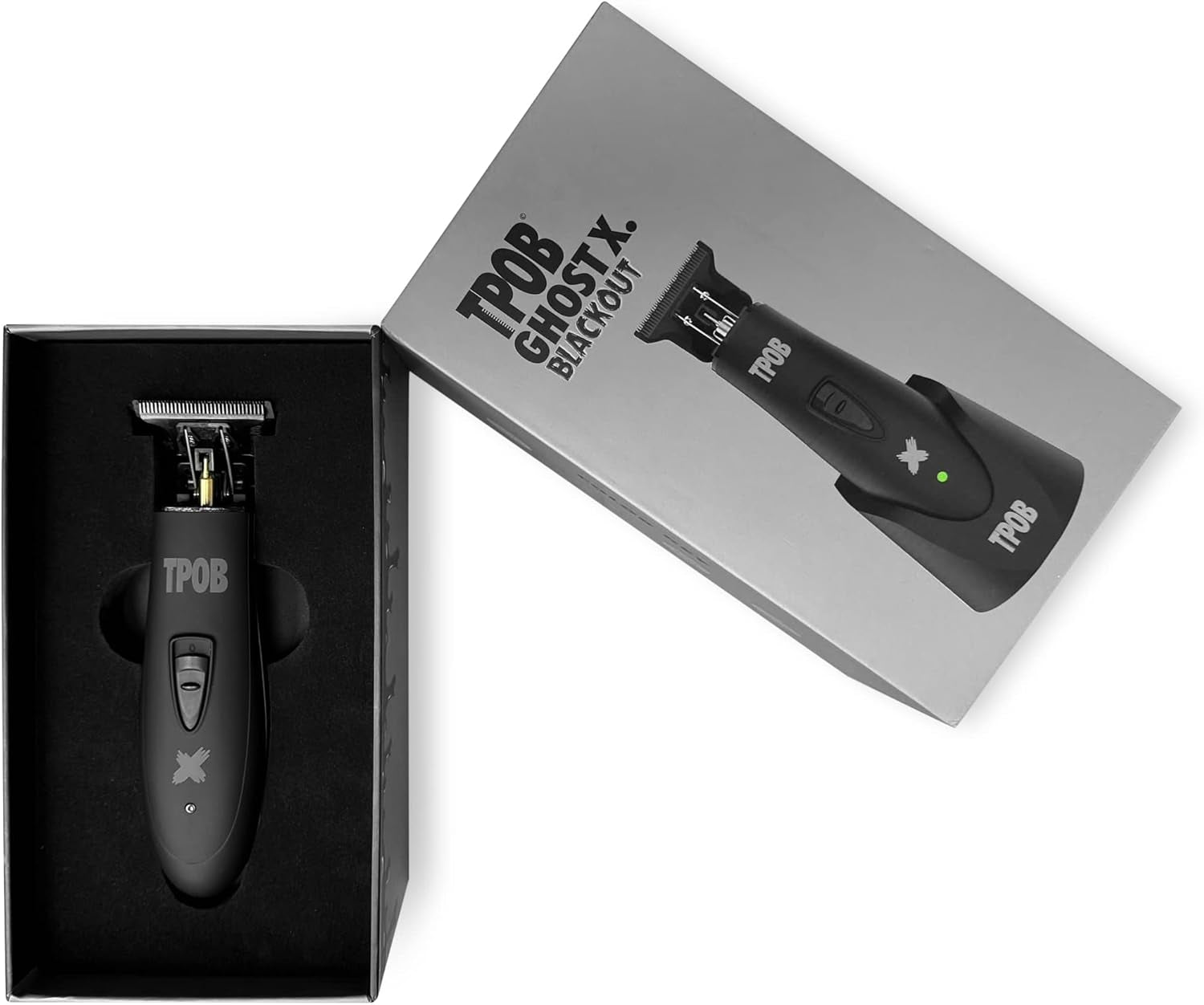 Ghost X Beard Trimmer Hair Clippers for Men, Professional Hair T-Blade Trimmer Cordless Rechargeable Edgers Clippers Electric Beard Shaver (Ghost X Blackout)