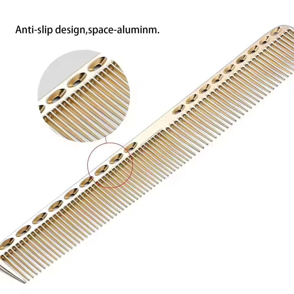 4Pcs/Pack Metal Comb Set Barber Comb Stainless Steel Blending Comb Fine Styling Cutting Comb Flat Top Clipper Comb