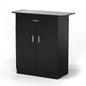 Salon Storage Station, Barber Stations Beauty Salon Spa Equipment, Free Standing Cabinet with 1 Drawers, 1 Storage Cabinet, 6 Hair Dryer Holders for Hair Styling, Black