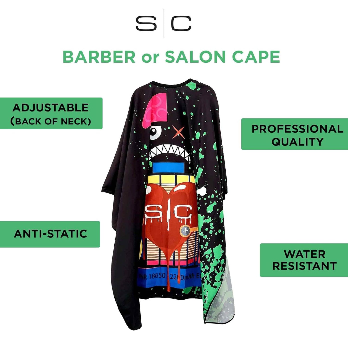 Professional Barber Water Resistant Hair Cutting Cape One Size