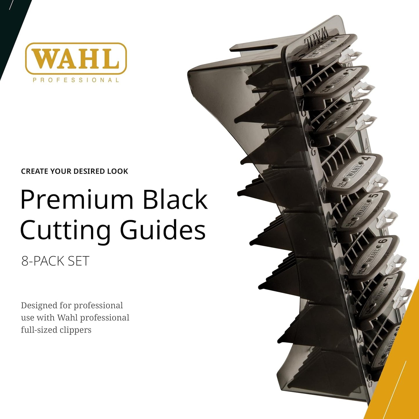 Premium Cutting Guides, #1-#8, with Organizer, Secure Fit, Durable Metal Clips