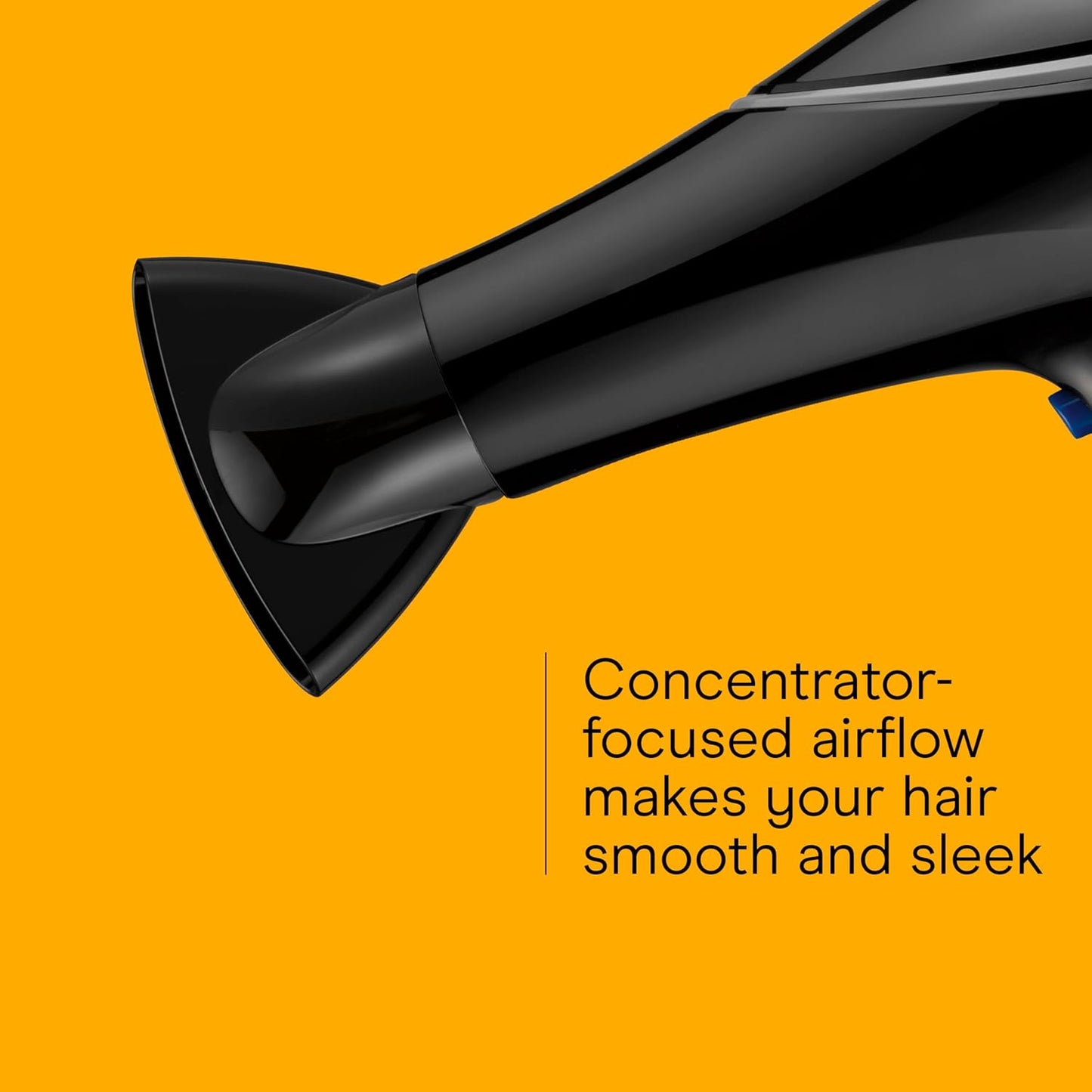 Hair Dryer Style & Shine Natural Crystal Collection, 1875W Hairdryer, 3 Heat Settings, 2 Speeds, Blow Dryer with Concentrator Attachment, Ionic & Hematite-Infused Ceramic Technology, Black