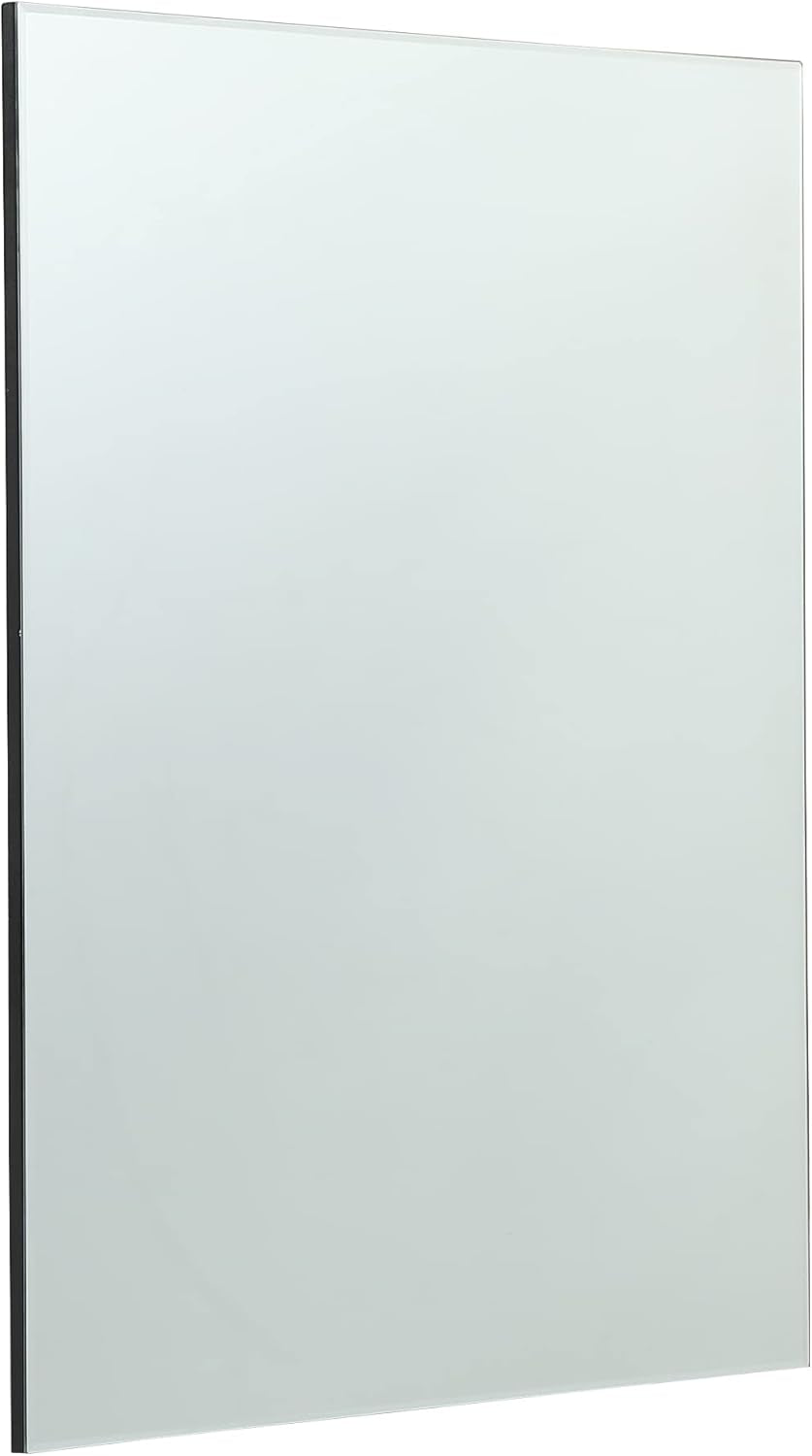Wall Mount Salon Barber Mirror,Salon Equipment Mirror for Hair Stylist Bathroom Vanity Barbershop,Black(33" H X 26" W)