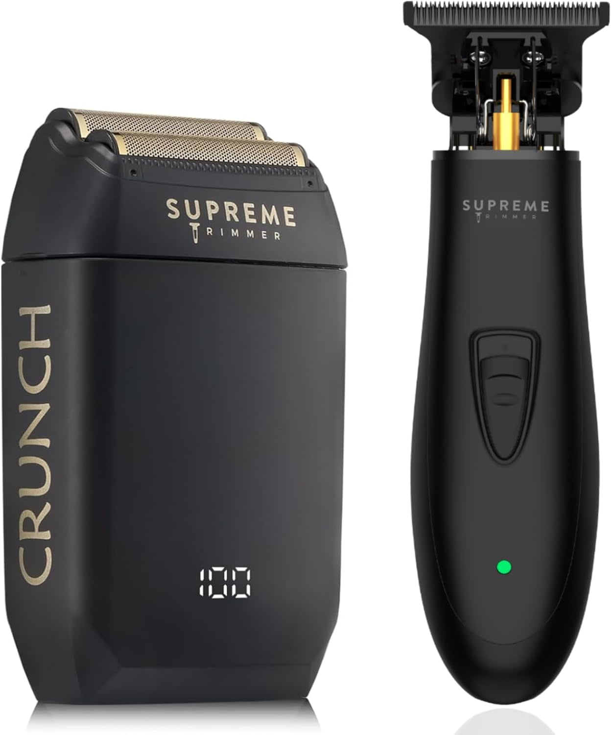 2-In-1 T-Shaper Trimmer & Crunch Foil Shaver | STF602 Electric Razor & ST5206 DLC Beard Trimmer Barber Haircut Kit | Black