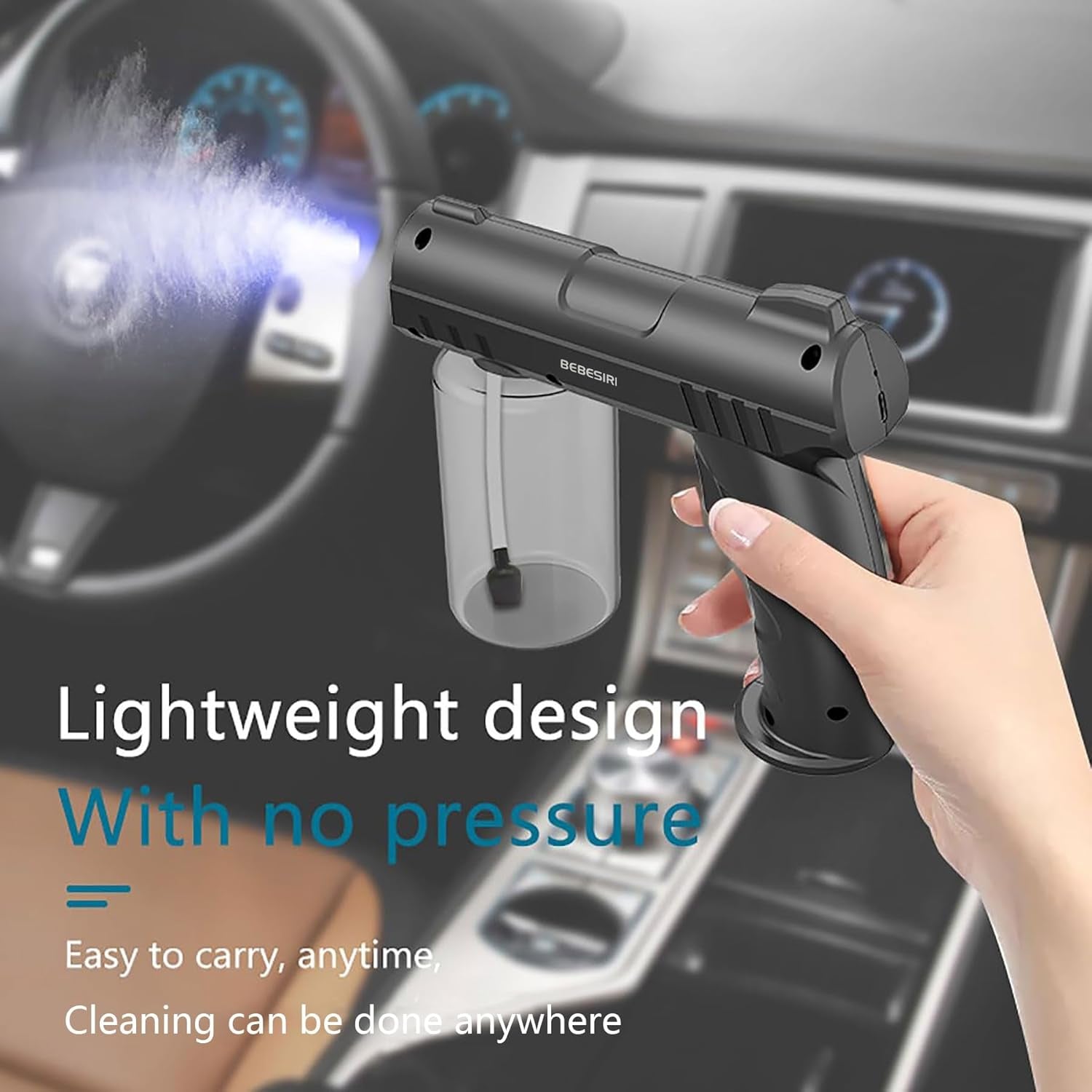 Nano Sprayer, Handheld Household Nano Blue Light Atomizer, Handheld Household Nano Sprayer, Rechargeable Nano Atomizer. It Is Suitable for Watering Plants and Flowers.
