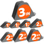 Mega Hair Clipper Guards, 8Pcs Gray, Fits Most Wahl Full Size Hair Clippers (3 Inch 8Pcs)