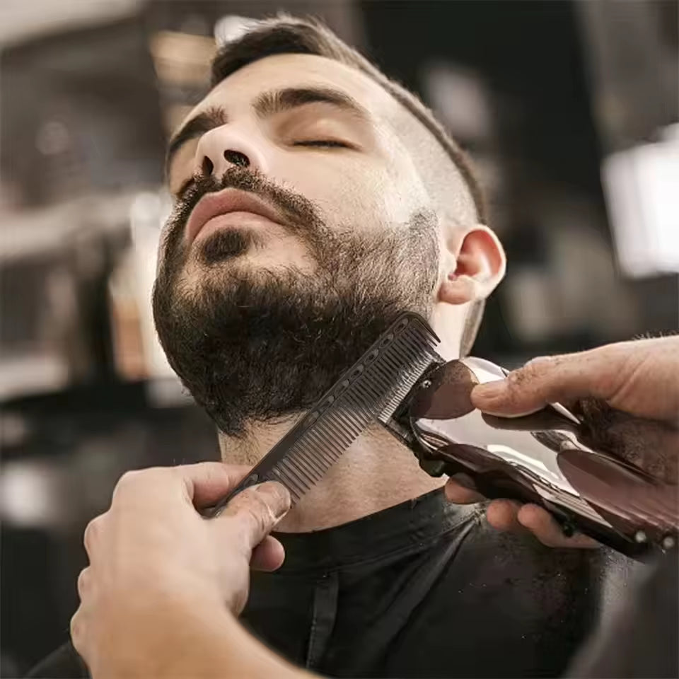 4Pcs/Pack Metal Comb Set Barber Comb Stainless Steel Blending Comb Fine Styling Cutting Comb Flat Top Clipper Comb
