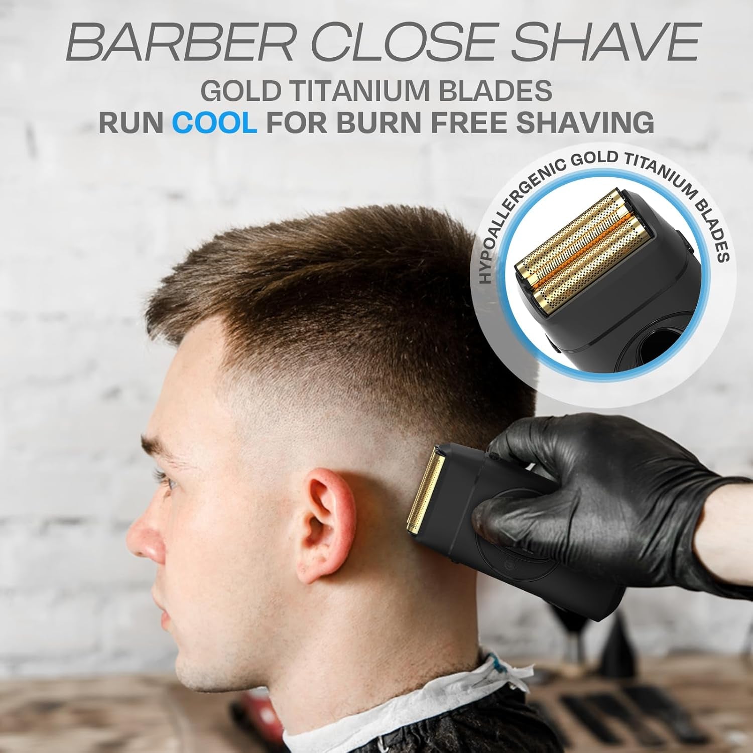 MK17 Dualpro Foil Shaver & Beard Trimmer for Men – Gold Titanium Blades, Turbo Shaving & Torque Control, Metal Body, Digital Battery & RPM Display, Wet/Dry, USB-C & Wireless Charging Dock
