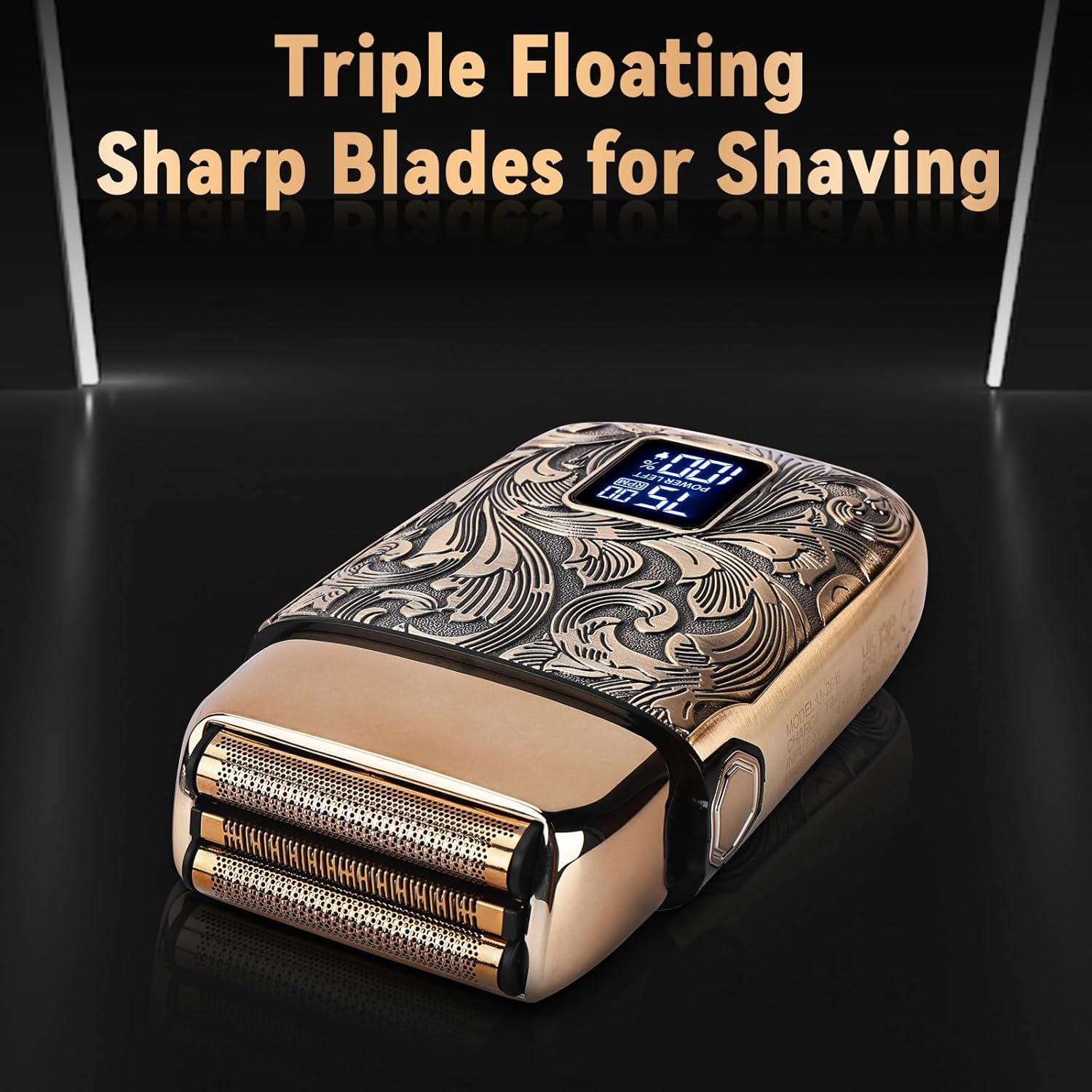 Close Shave Electric Foil Shavers for Men, 3-Speed Electric Razor, Bald Head Shavers, Face Shaving Beard Trimmer with LCD Display, Gifts for Men