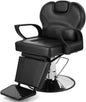 Barber Chair for Salon, Reclining Barber Chair Heavy Duty Adjustable Height & Headrest, Barber Shop Chairs Wide Seat Comfort and Sturdy, Beauty Salon Chair for Hair Stylist for Home Black