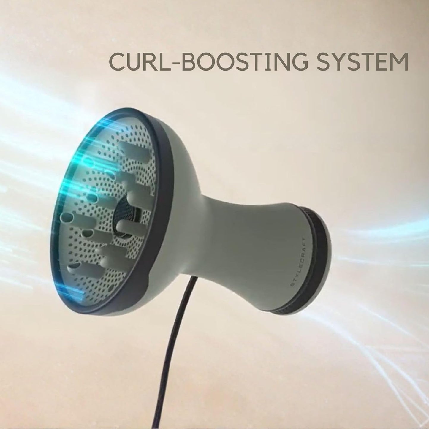 Sage Collection Diffuser Hair Dryer for Curly Hair, Ion Generator for Frizz-Free Curls