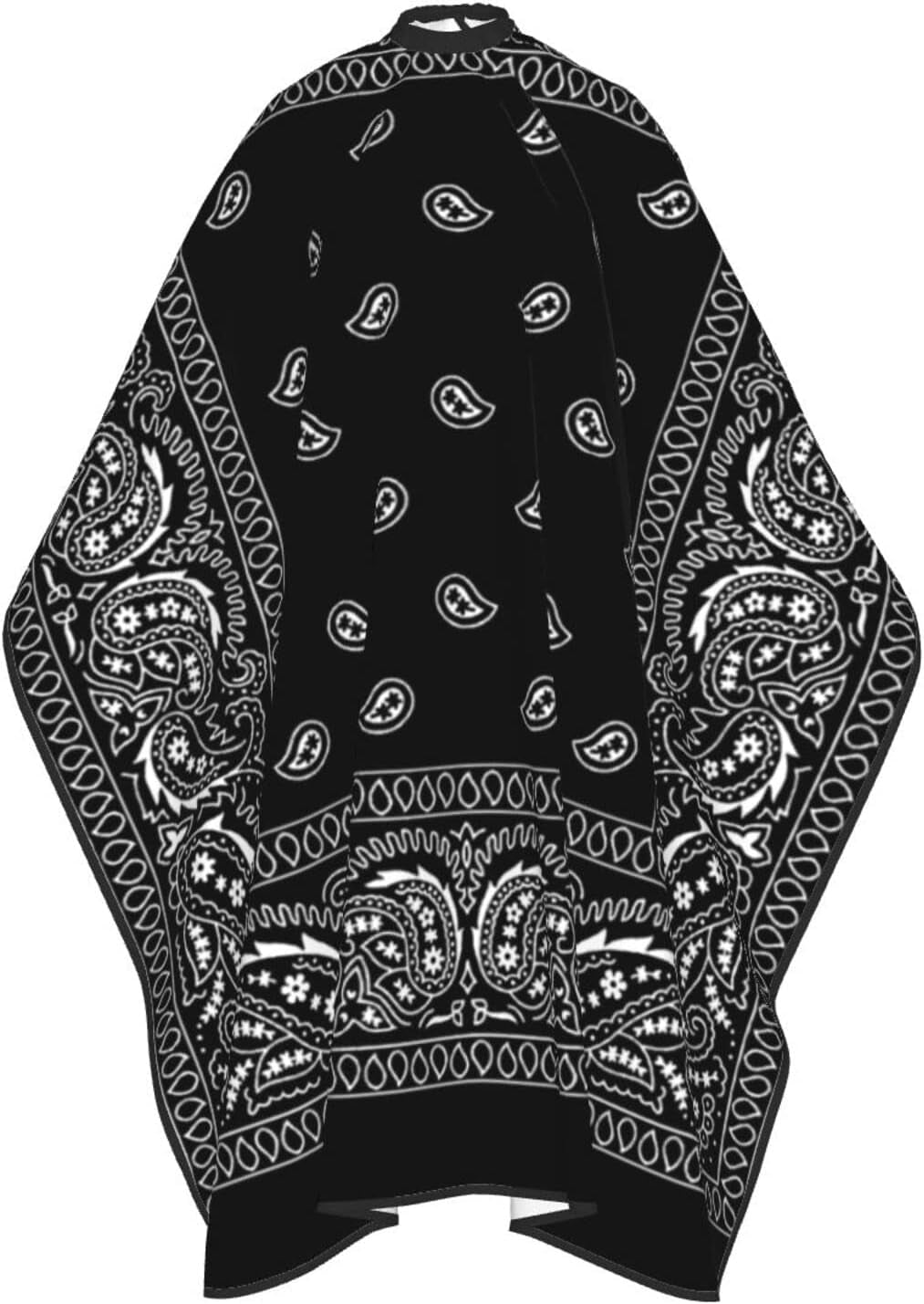 Barber Cape for Men Hair Cutting,Black Paisley Cool Cape Designer,Professional Barber Supply Capes