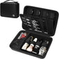 Hard Travel Case for Hair Clippers, Hair Cutting Barber Supplies Organizer Bag, Trimmer Storage Holder for Ufree/For Wahl/For Andis Men Razor Guard Grooming Kits -Black
