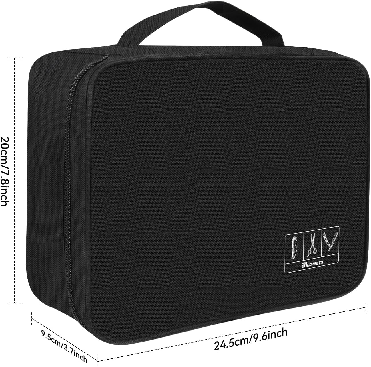 Barber Tools Bag Barber Case Hair Tools Travel Bag Clipper Guard Holder for Clippers and Supplies Hair Cutting Scissors Storage Bag Portable Clipper Storage Holder Organizer for Hair Cutting (Black)