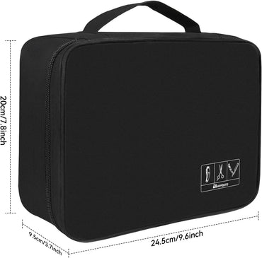 Barber Tools Bag Barber Case Hair Tools Travel Bag Clipper Guard Holder for Clippers and Supplies Hair Cutting Scissors Storage Bag Portable Clipper Storage Holder Organizer for Hair Cutting (Black)
