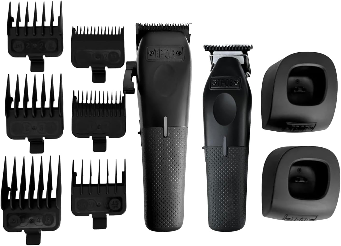 Play Barber Hair Clipper and Trimmer for Men 7500 RPM with Rubber Grips (Blackout 2 Set)