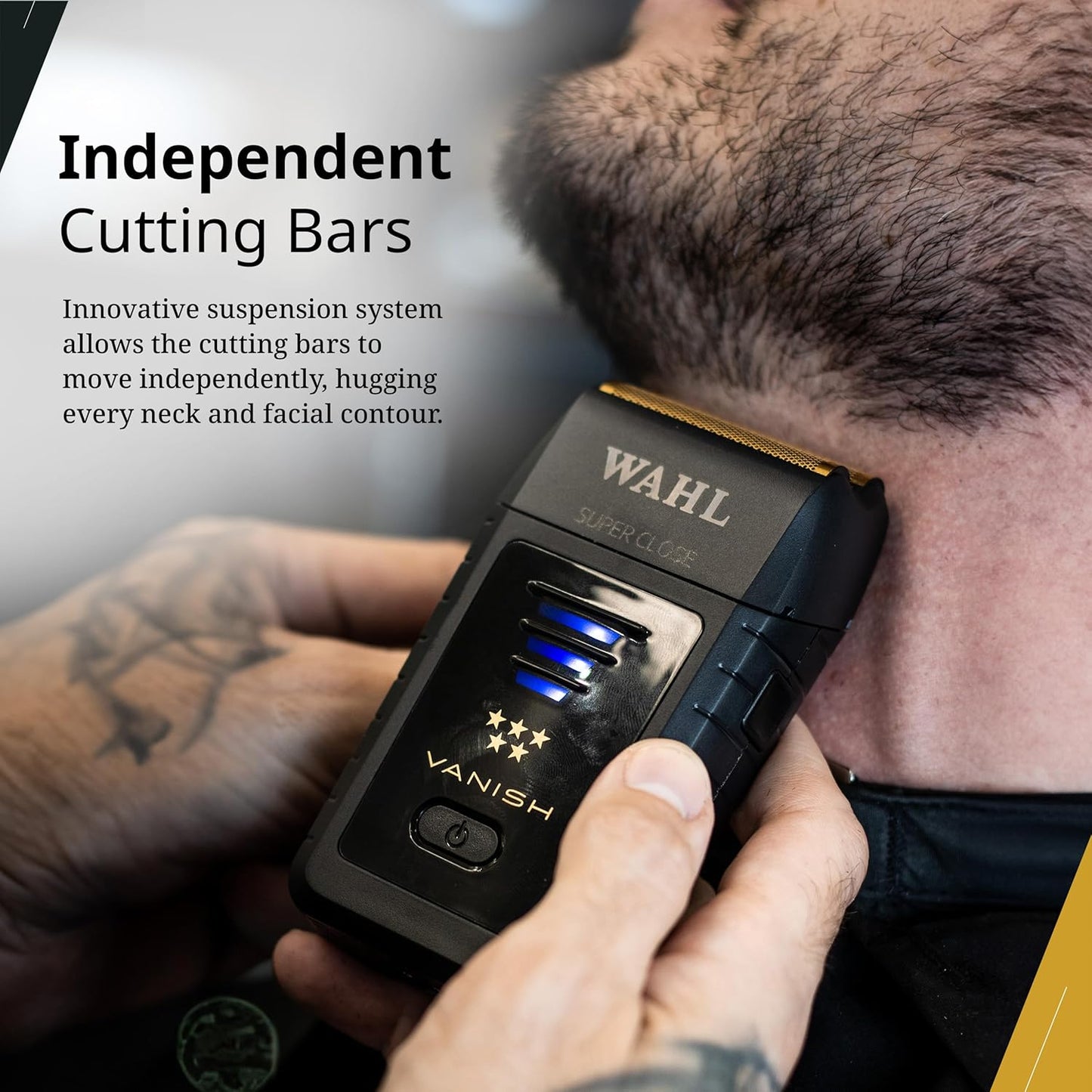 5 Star Vanish Shaver, Cordless, Lithium-Ion Battery, Pop-Out Foil Bars, Ergonomic Design, 100+ Minute Runtime