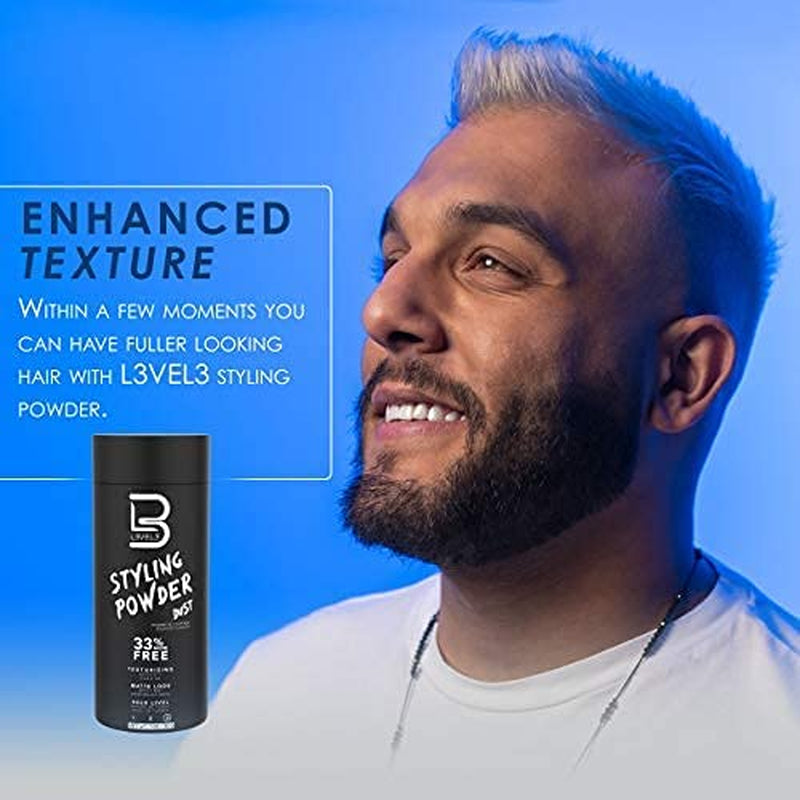 - Level 3 Paste - Long-Lasting Hold - Improves Strength and Volume of Hair - Protects against Hair Damage - Level Three Men Styling Product (Sample Powder Included, Paste)