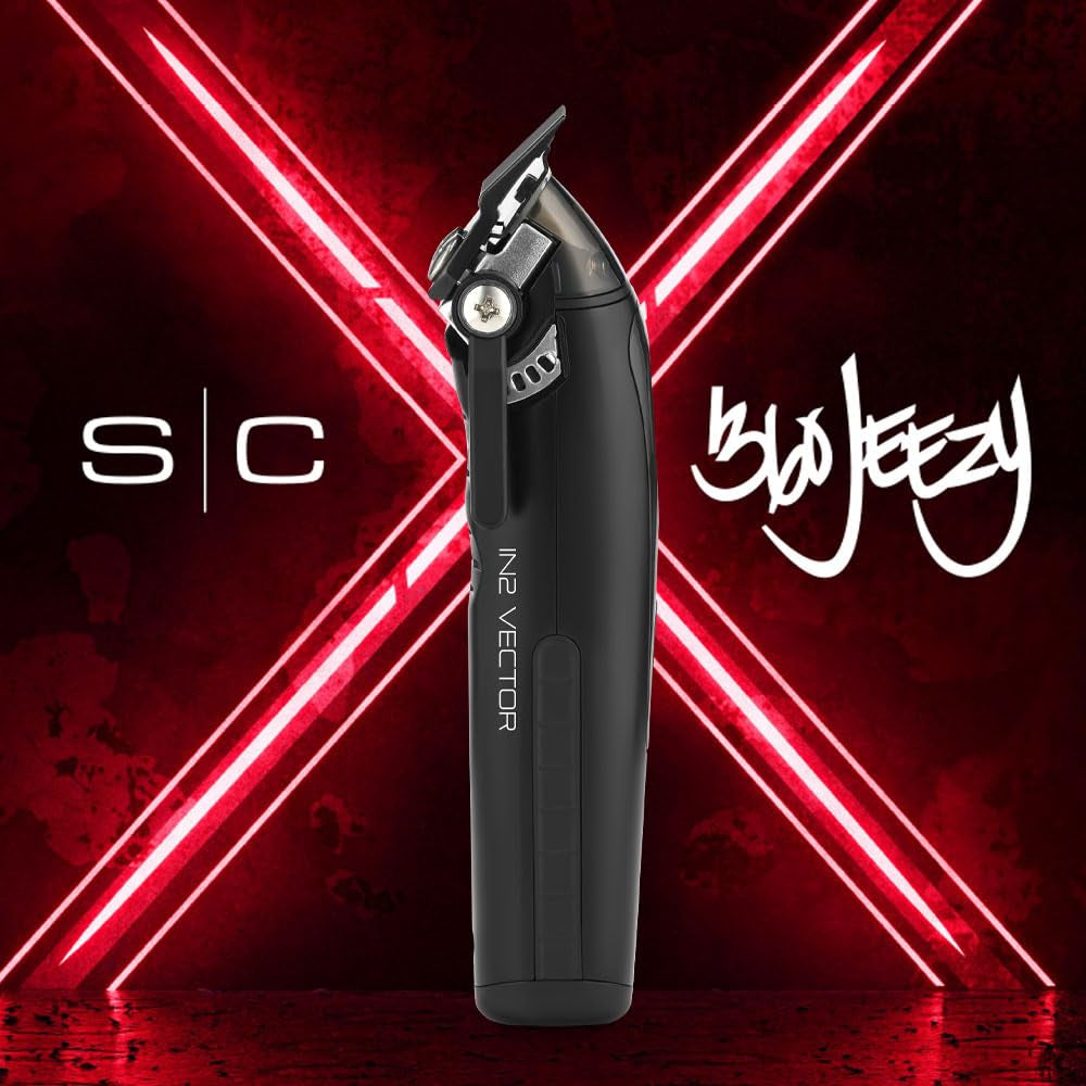 Instinct Professional IN2 Vector Motor Cordless Hair Clipper with Intuitive Torque Control, 3 Modular Lids